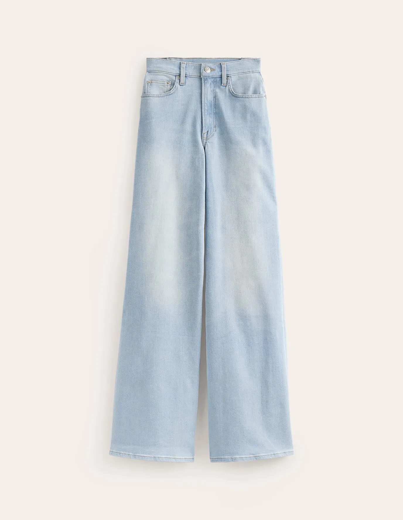 High Rise Wide Leg Jeans-Light Vintage plus size