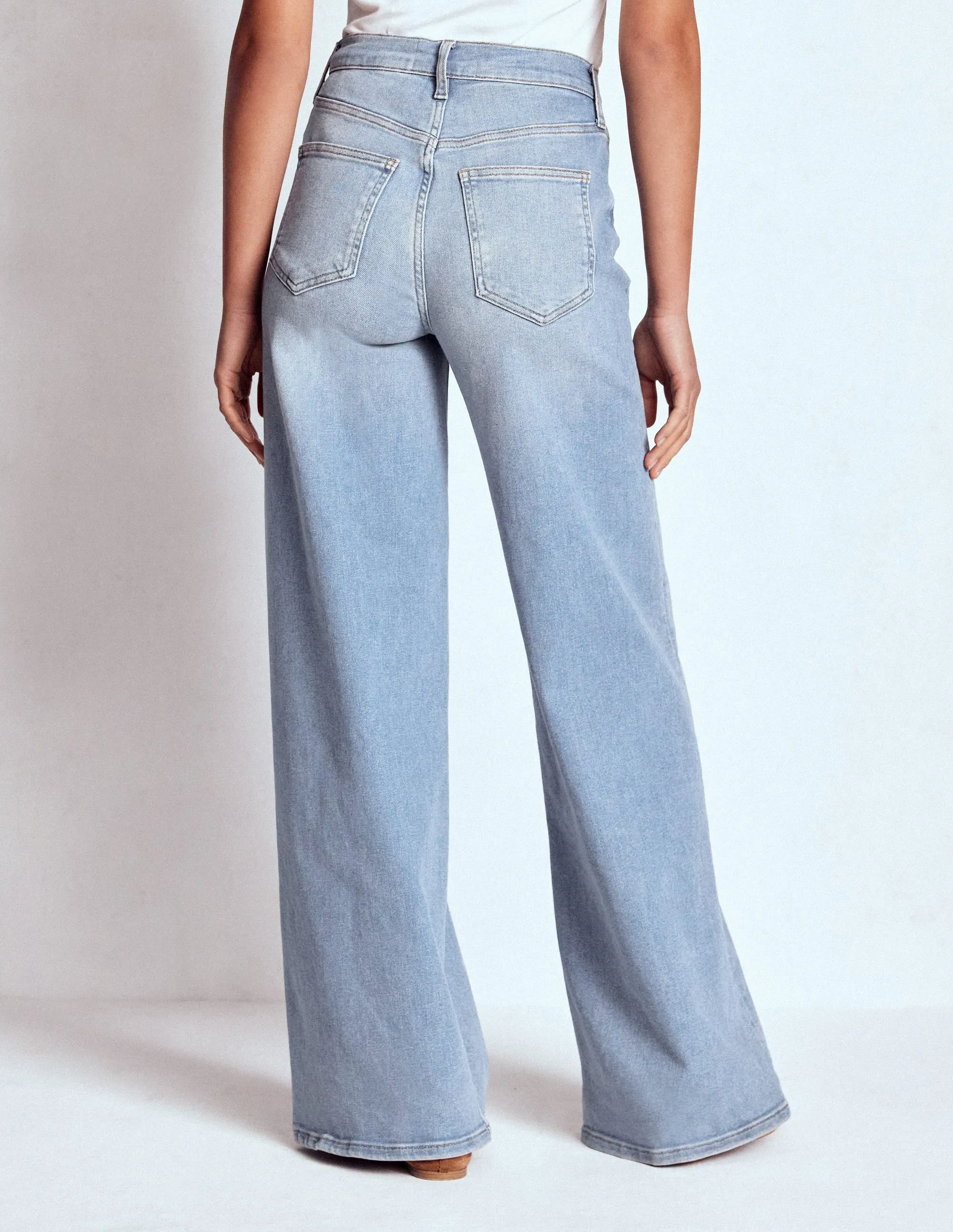 High Rise Wide Leg Jeans-Light Vintage fashion trend