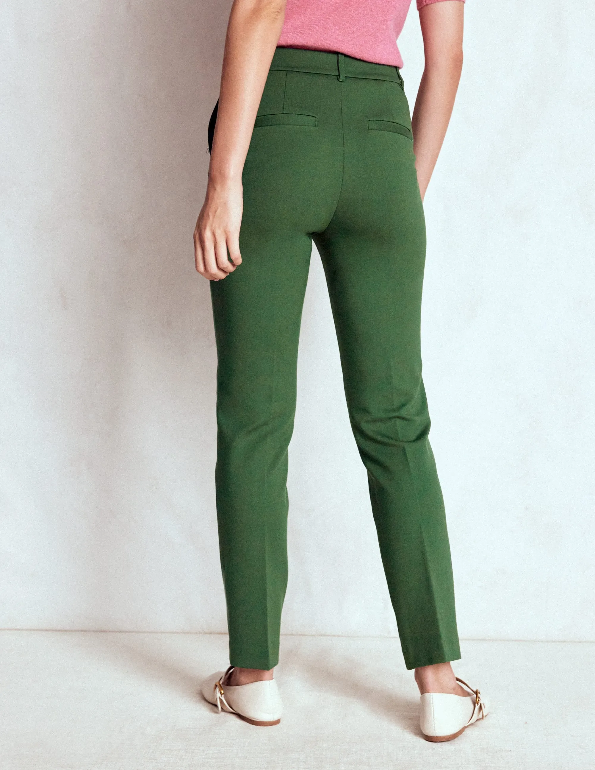 Highgate Ponte Trousers-Hunter Green comfort zone