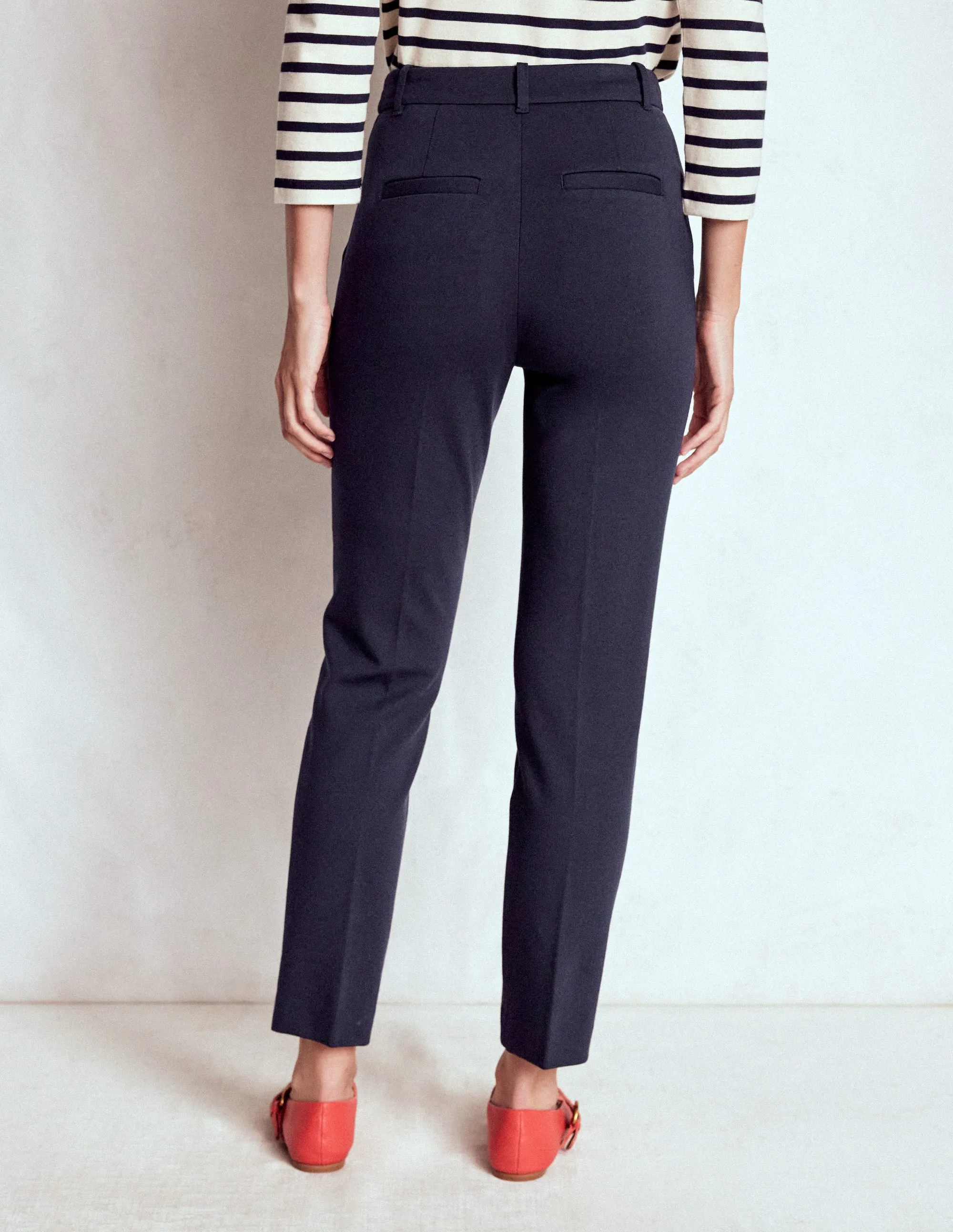 Highgate Ponte Trousers-Navy youthful energy