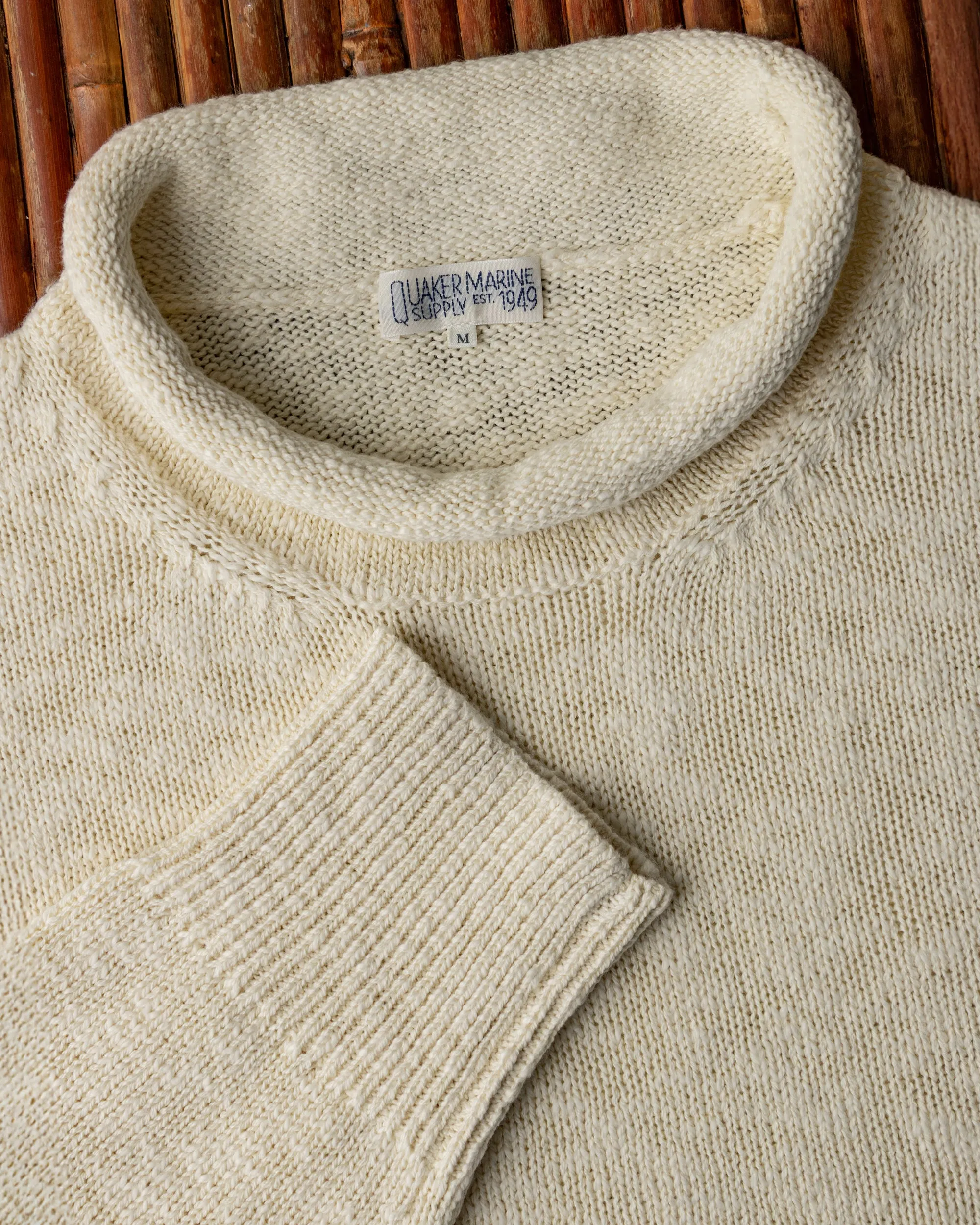 Homespun Fisherman's Sweater in Natural elegant base