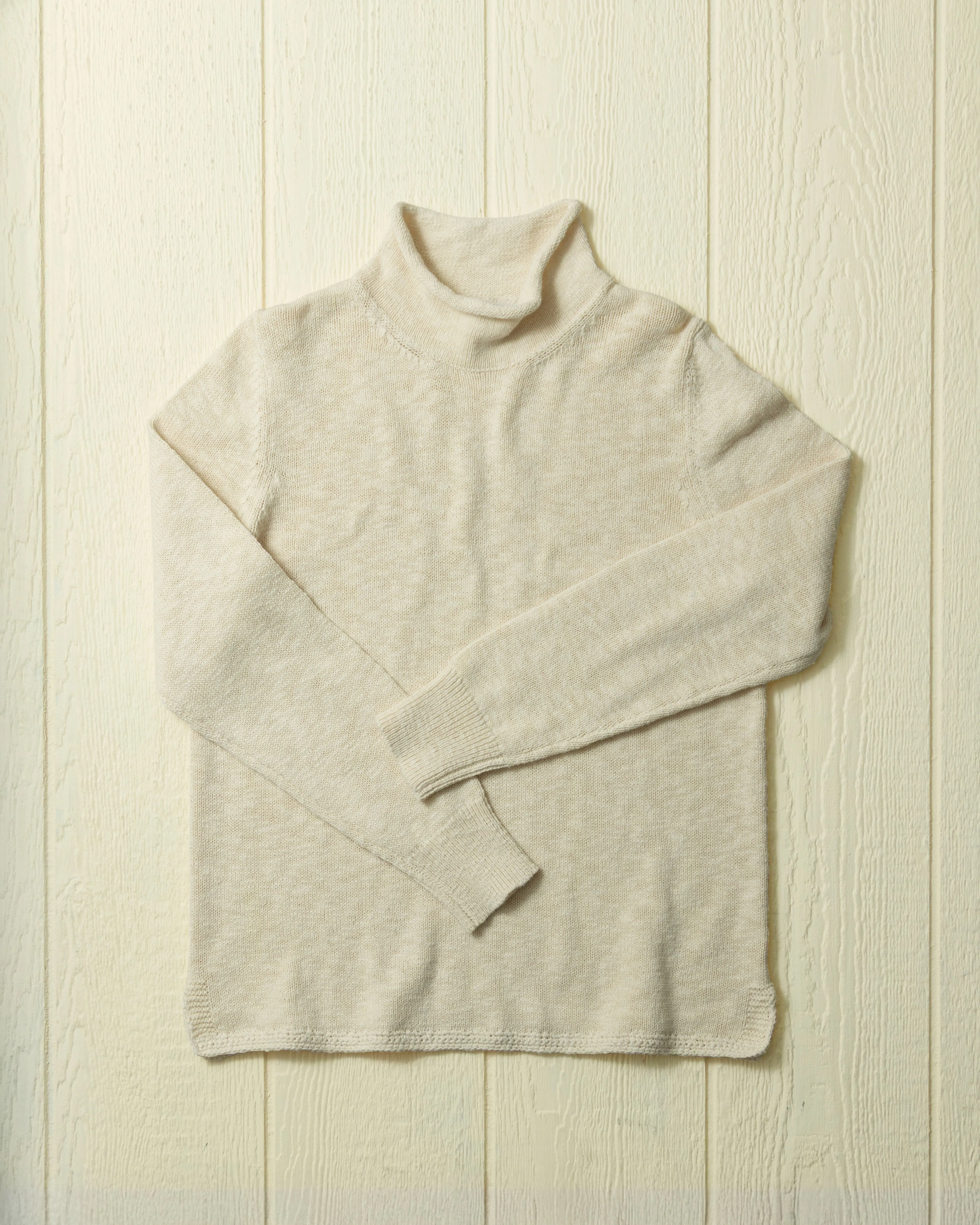 Homespun Fisherman's Sweater in Natural weekend breeze