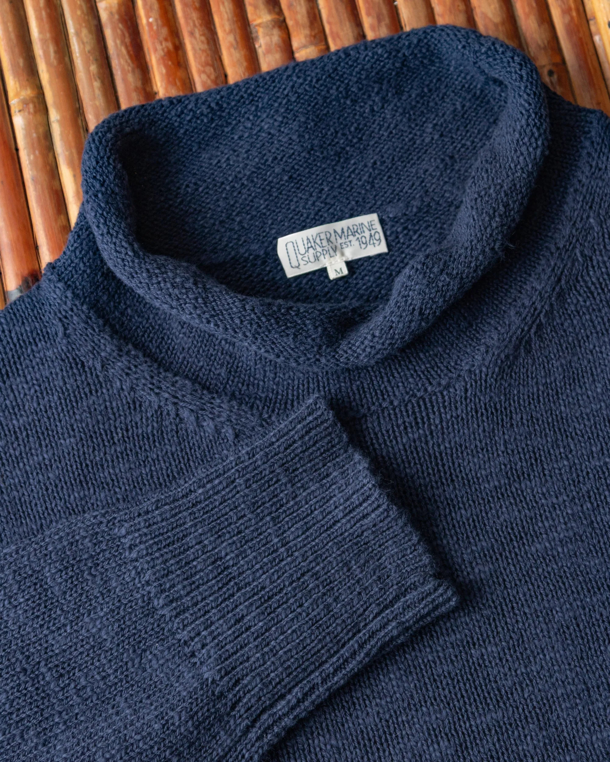 Homespun Fisherman's Sweater in Navy chill base