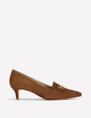 Iris Heel Snaffle Point Loafer-Raw Umber long wear