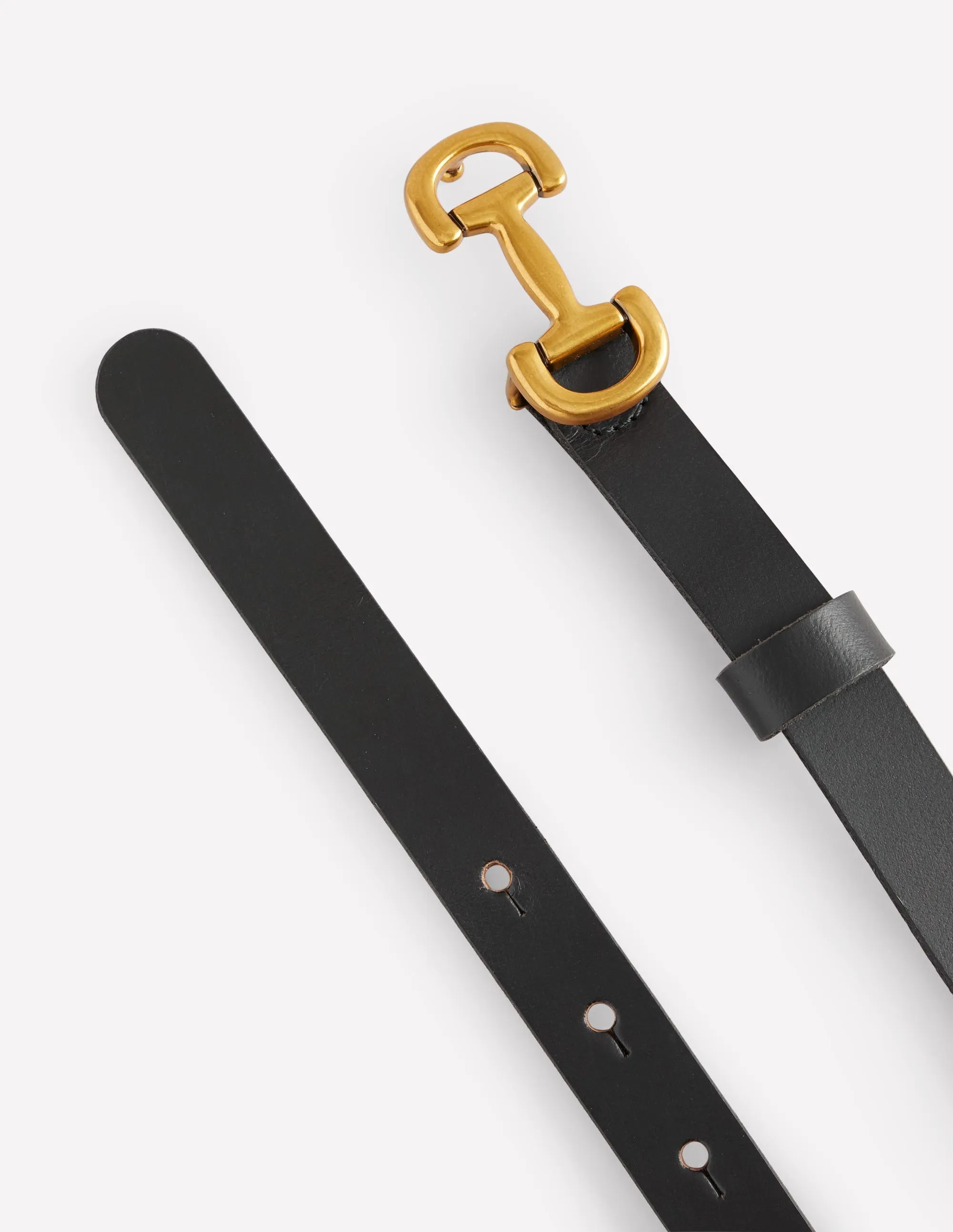 Iris Skinny Snaffle Trim Belt-Black look balanced