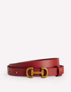 Iris Skinny Snaffle Trim Belt-Red outdoor active