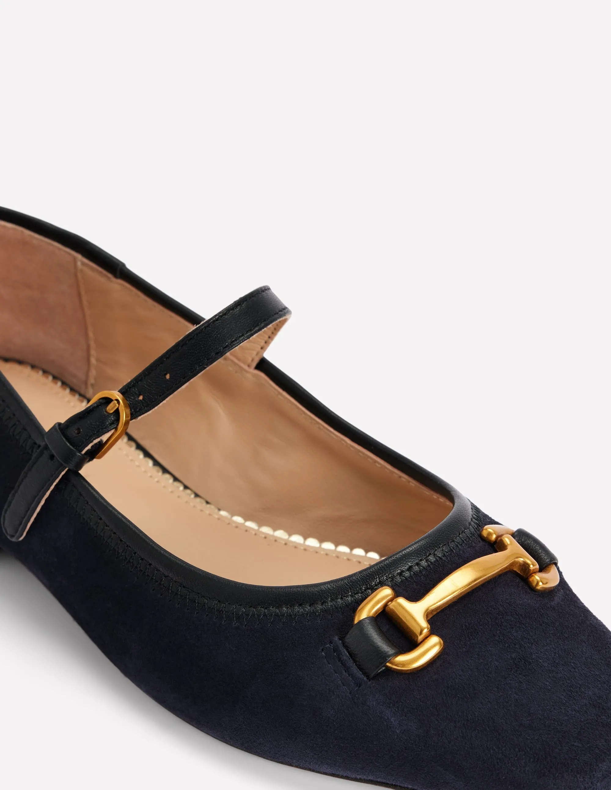 Iris Snaffle Mary Jane Flats-Dark Navy indoor comfort