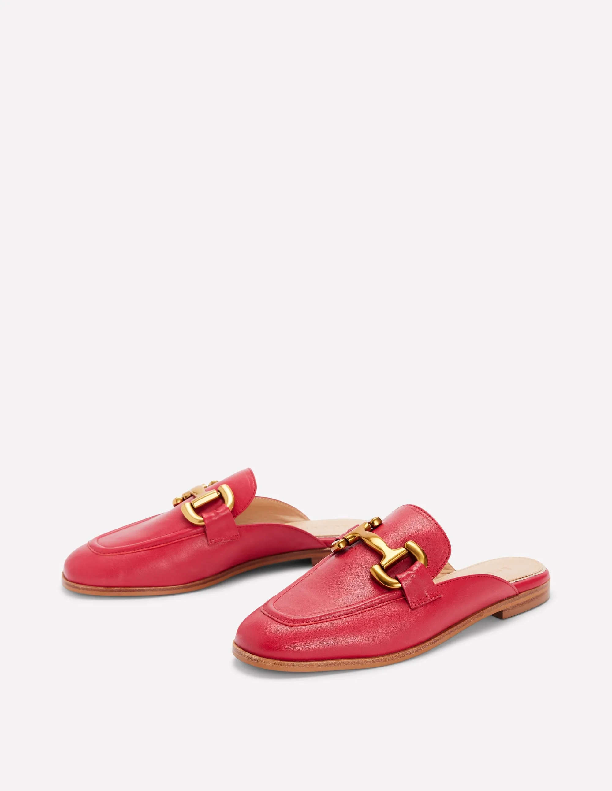Iris Snaffle Mule Loafers-Red soft fit
