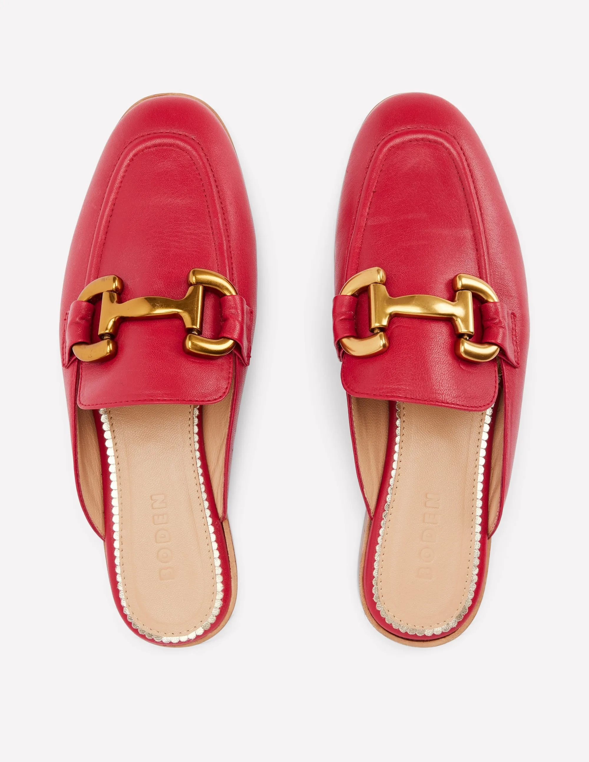Iris Snaffle Mule Loafers-Red Air holes