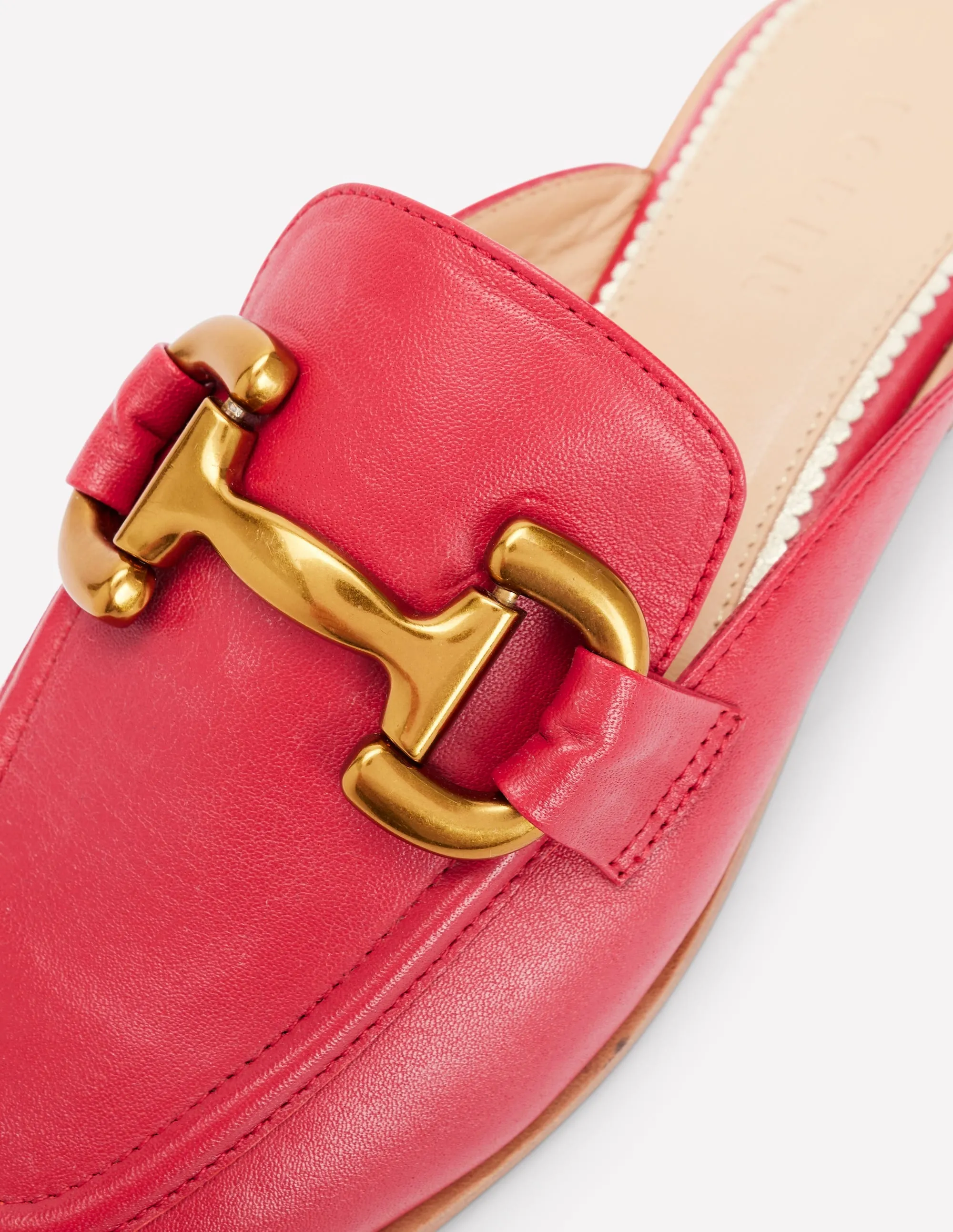 Iris Snaffle Mule Loafers-Red outdoor activity