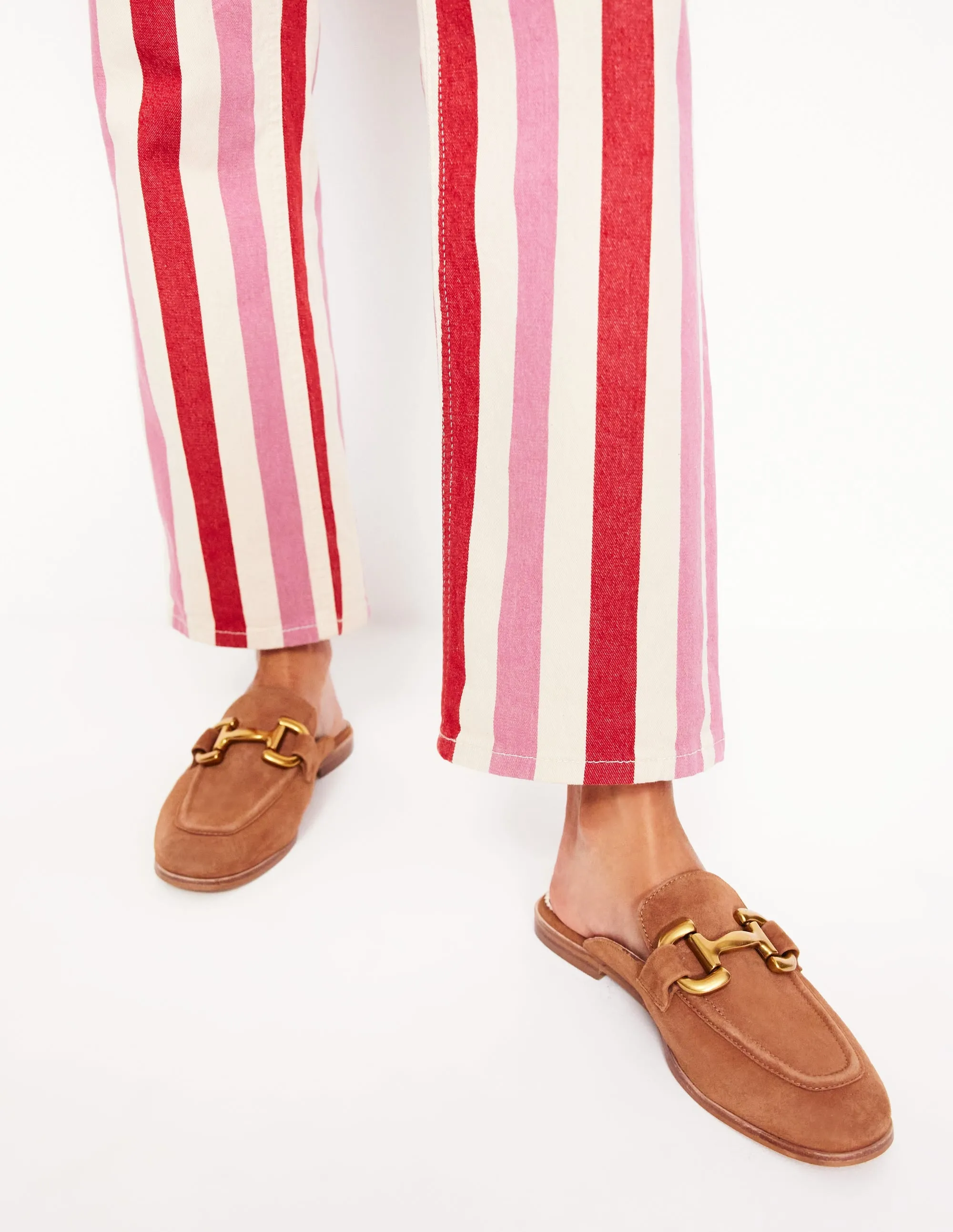 Iris Snaffle Mule Loafers-Tan wind shield
