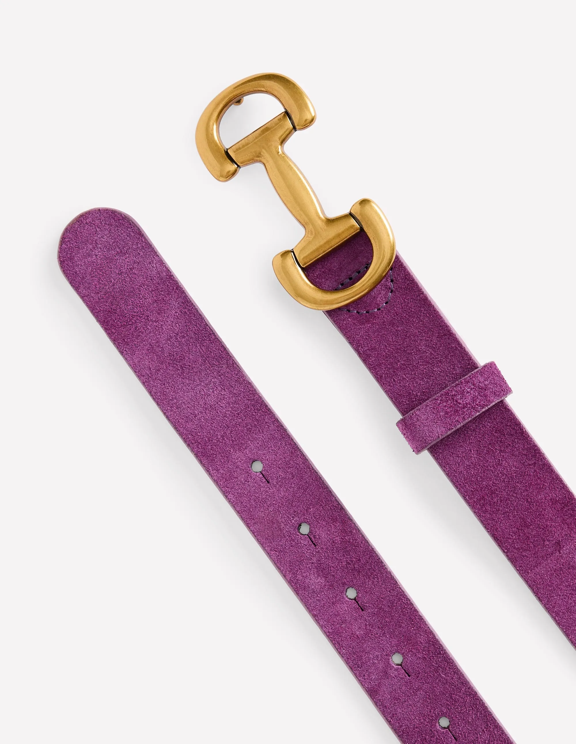 Iris Snaffle-Trim Leather Belt-Regal Purple ritual wear