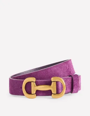Iris Snaffle-Trim Leather Belt-Regal Purple streetwear touch