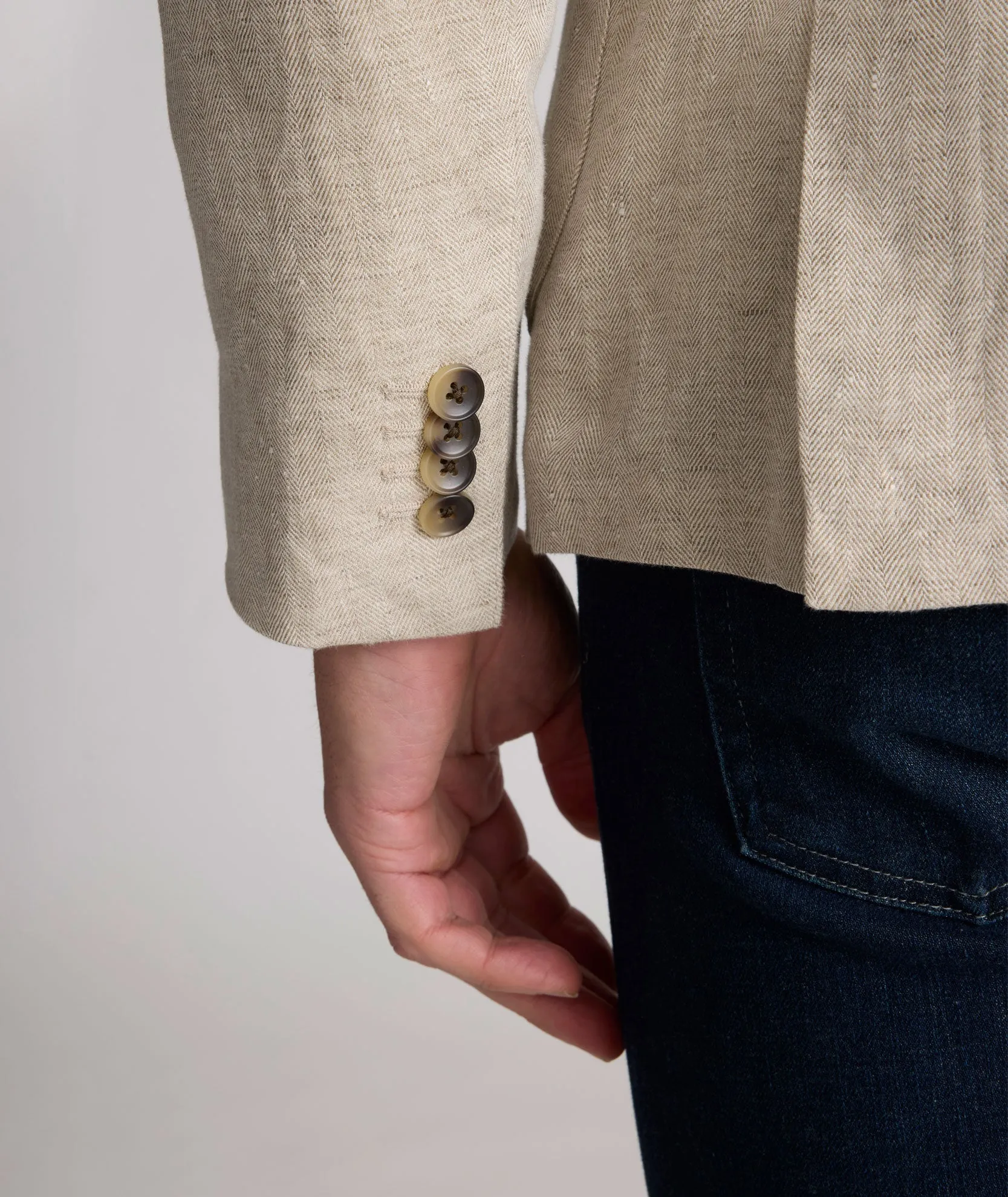 Italian Linen Whittle Sport Coat riverside layer