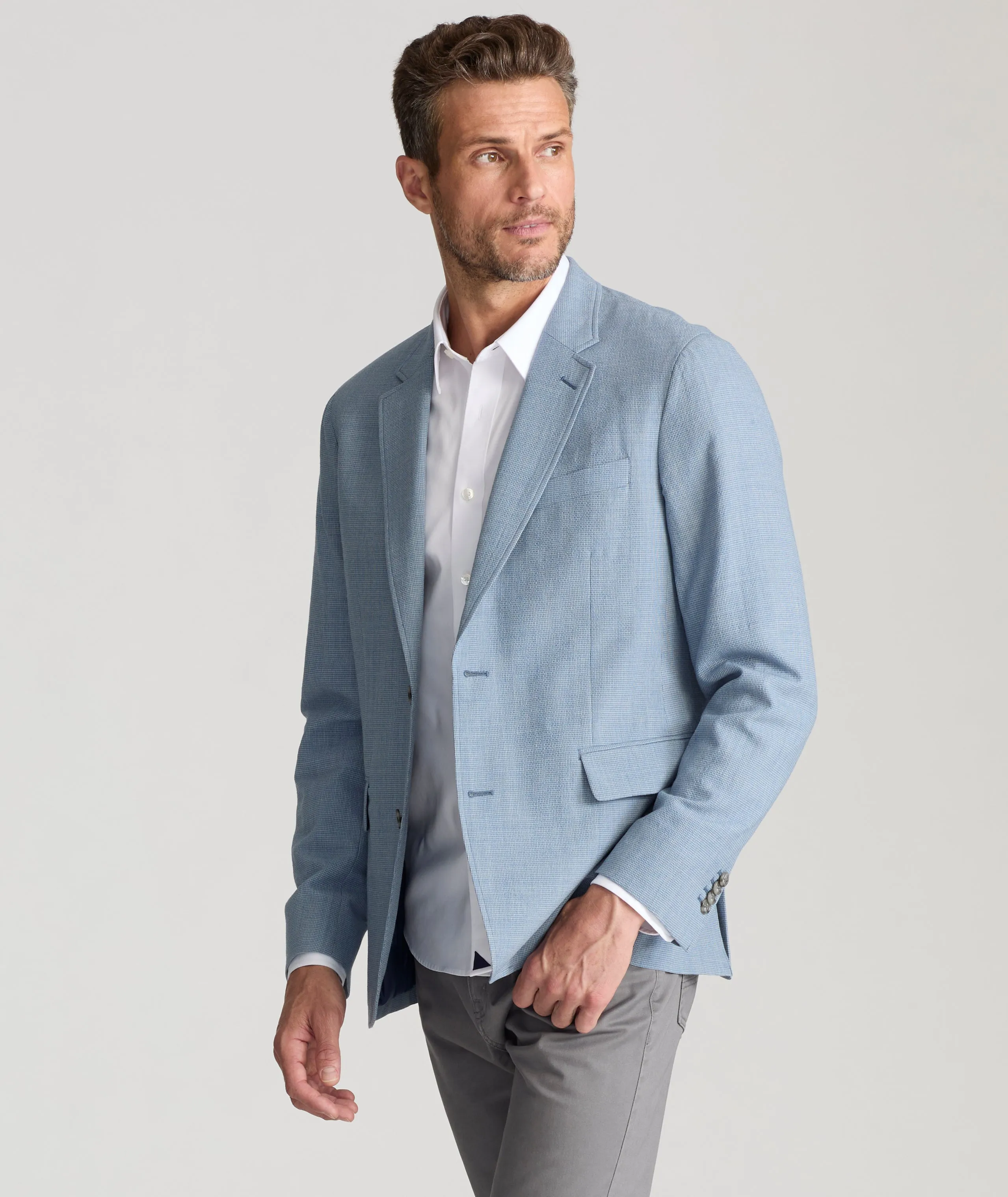 Italian Wool Seersucker Lane Sport Coat warm up shield