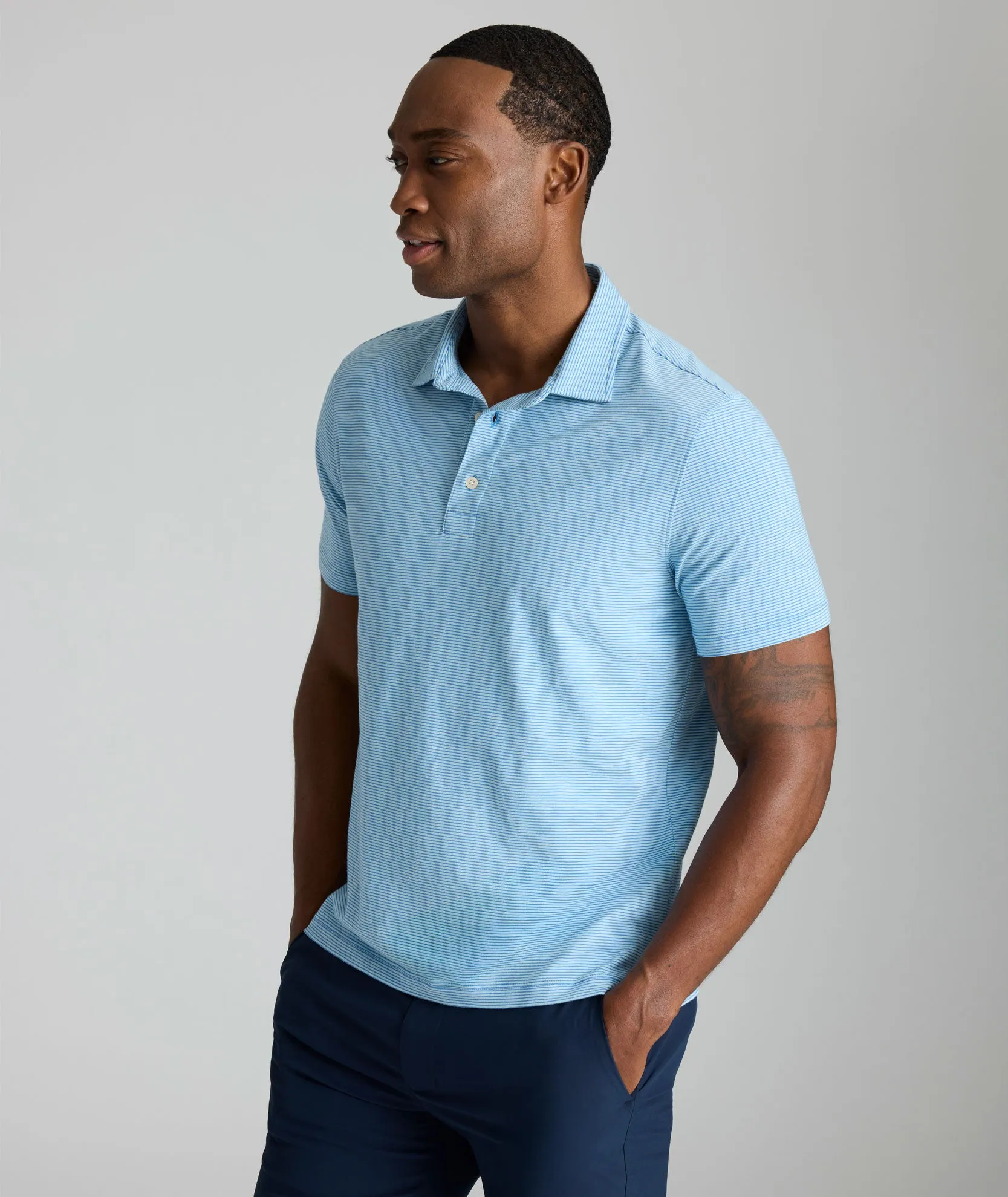 Jersey Slub Polo group vibe