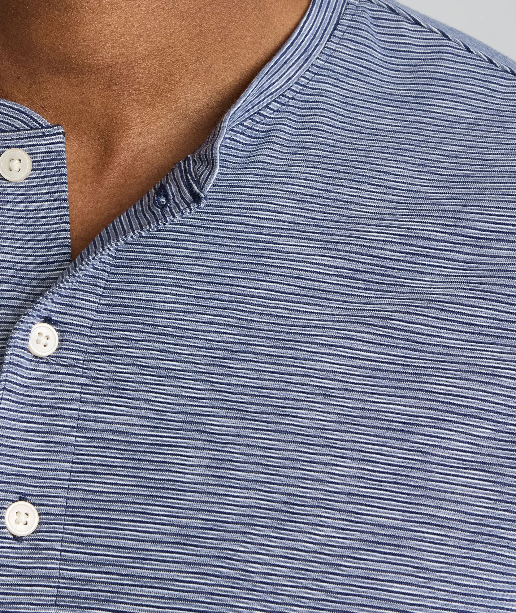 Jersey Slub Short-Sleeve Henley slim fit