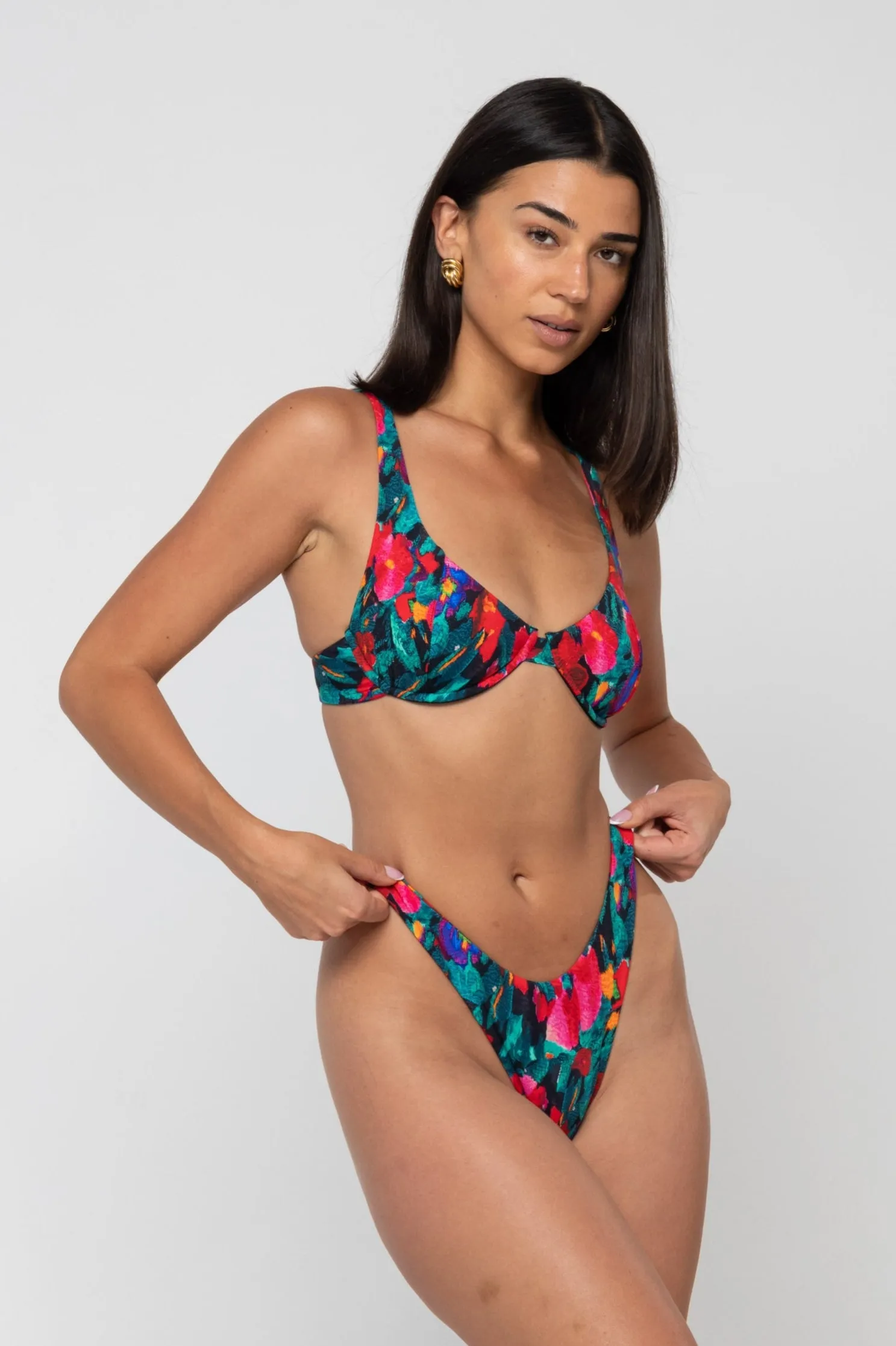 Joey Bikini Bottom in Resort Curved cut