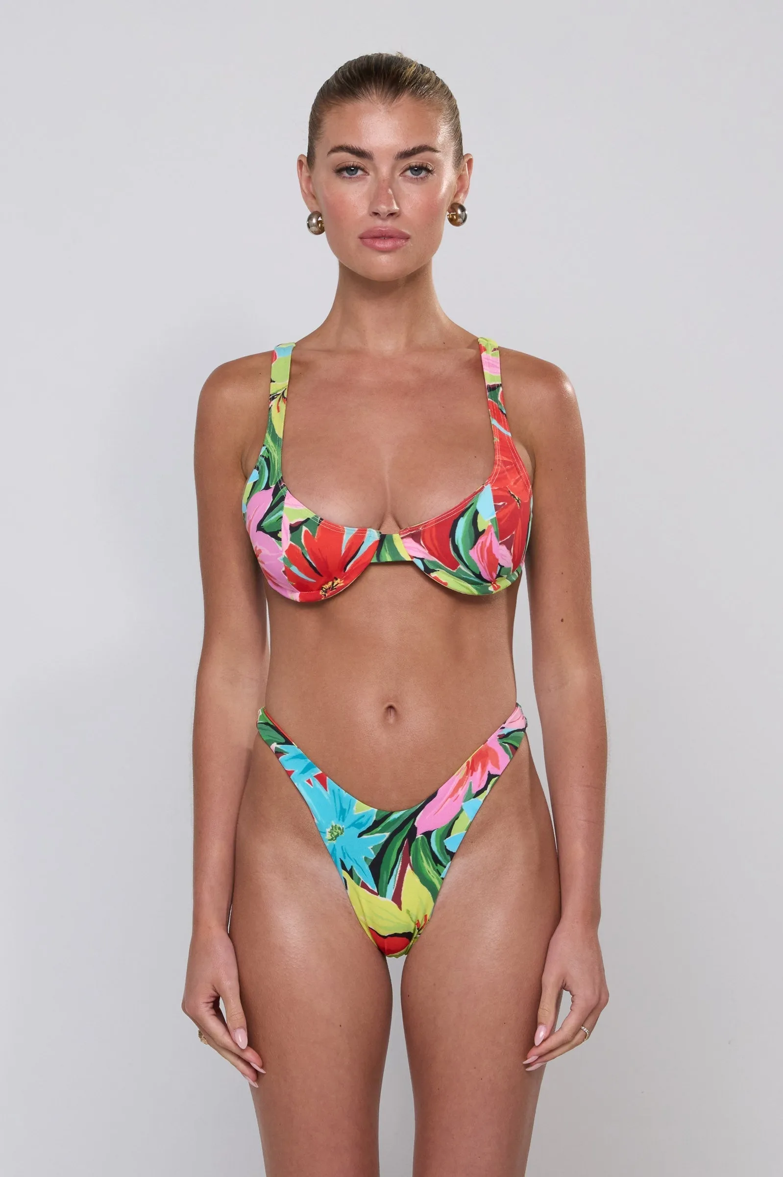 Joey Bikini Bottom in Tropicana Run ready