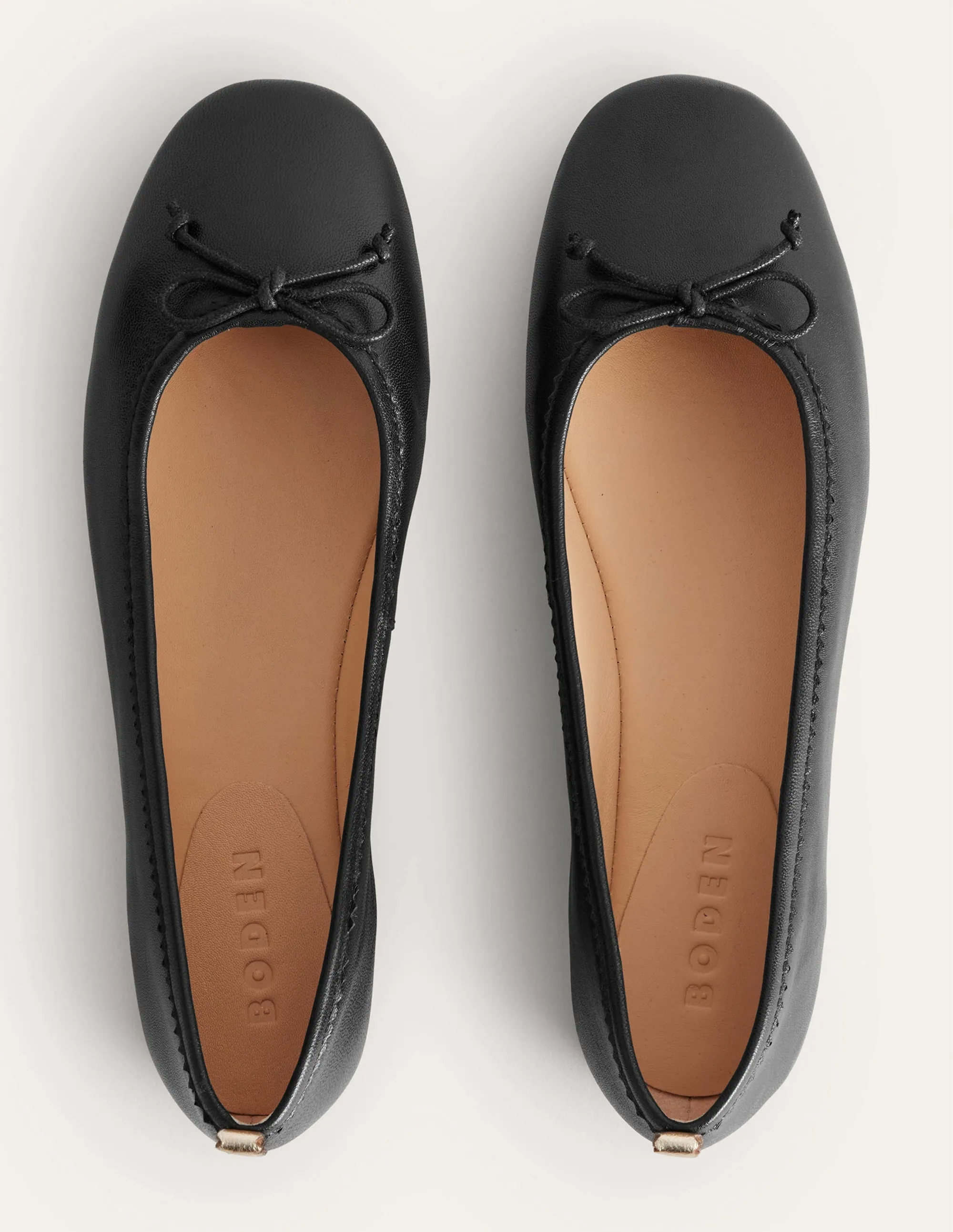 Kitty Flexi Sole Ballet Pumps-Black Leather warm feel