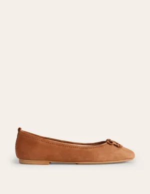 Kitty Flexi Sole Ballet Pumps-Ginger Snap Suede color variety