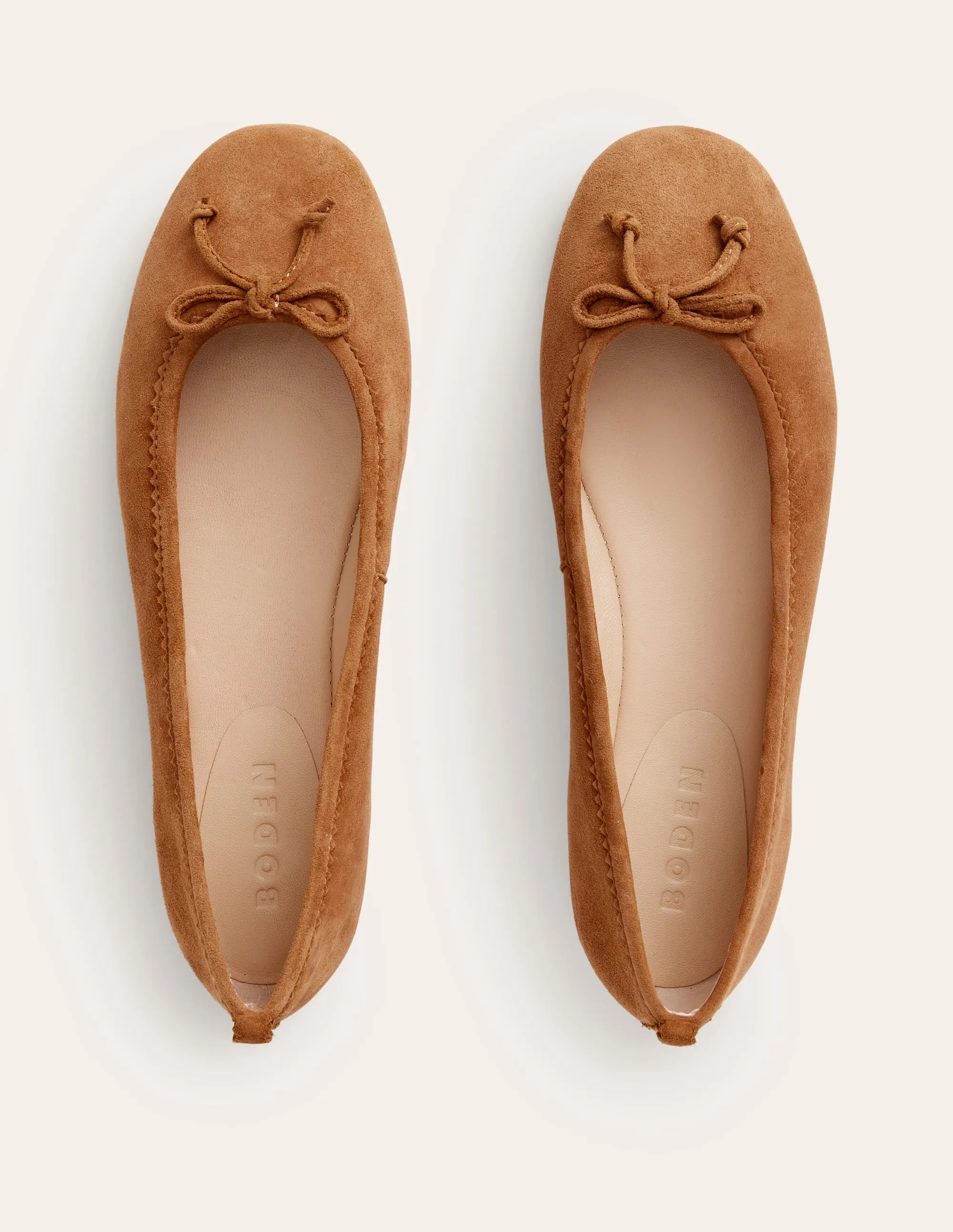 Kitty Flexi Sole Ballet Pumps-Ginger Snap Suede comfortable wrap