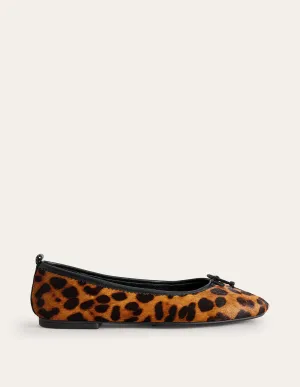 Kitty Flexi Sole Ballet Pumps-Leopard casual style