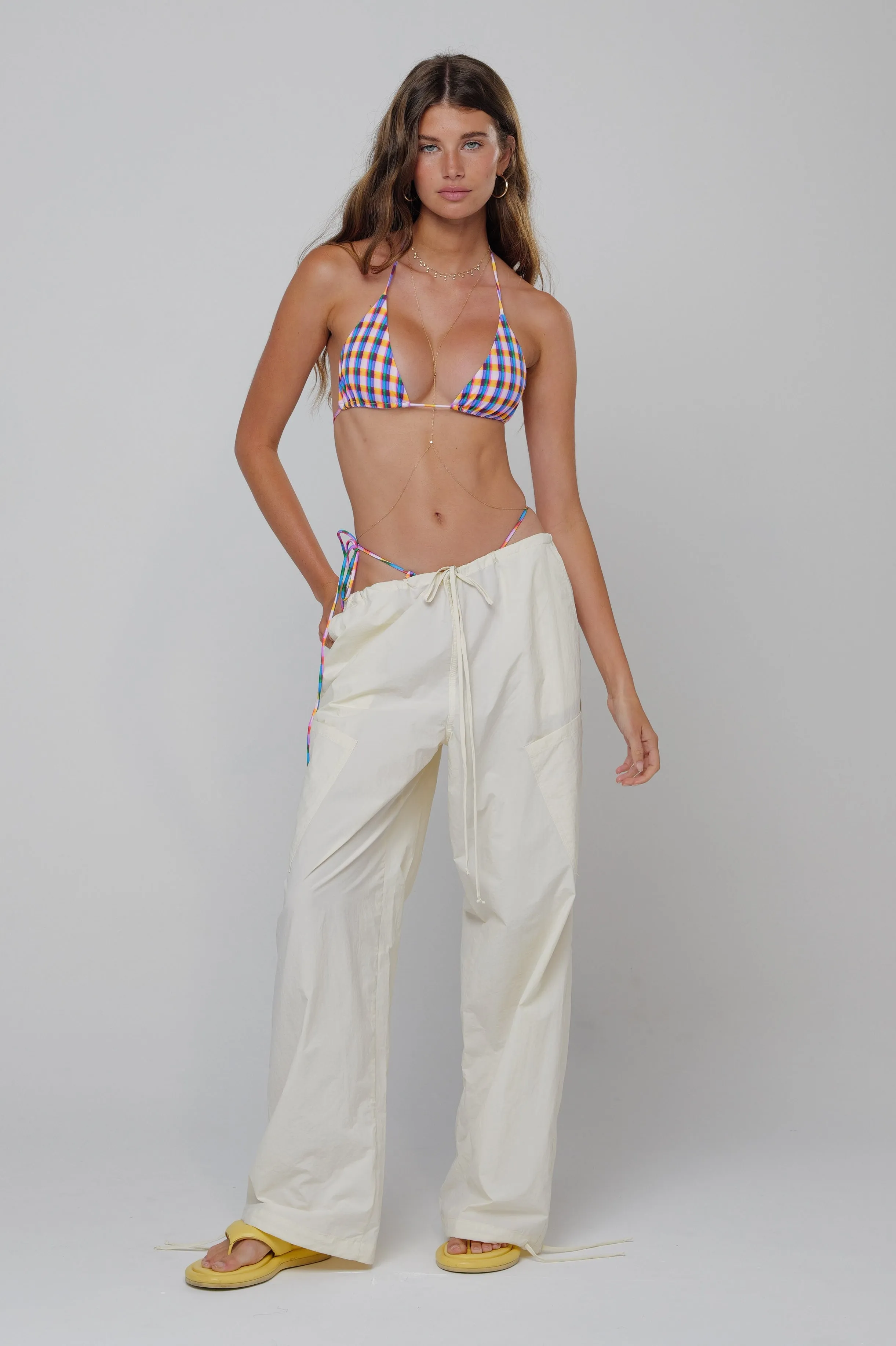Kyle Triangle Bikini Top in Kaleidoscope light design