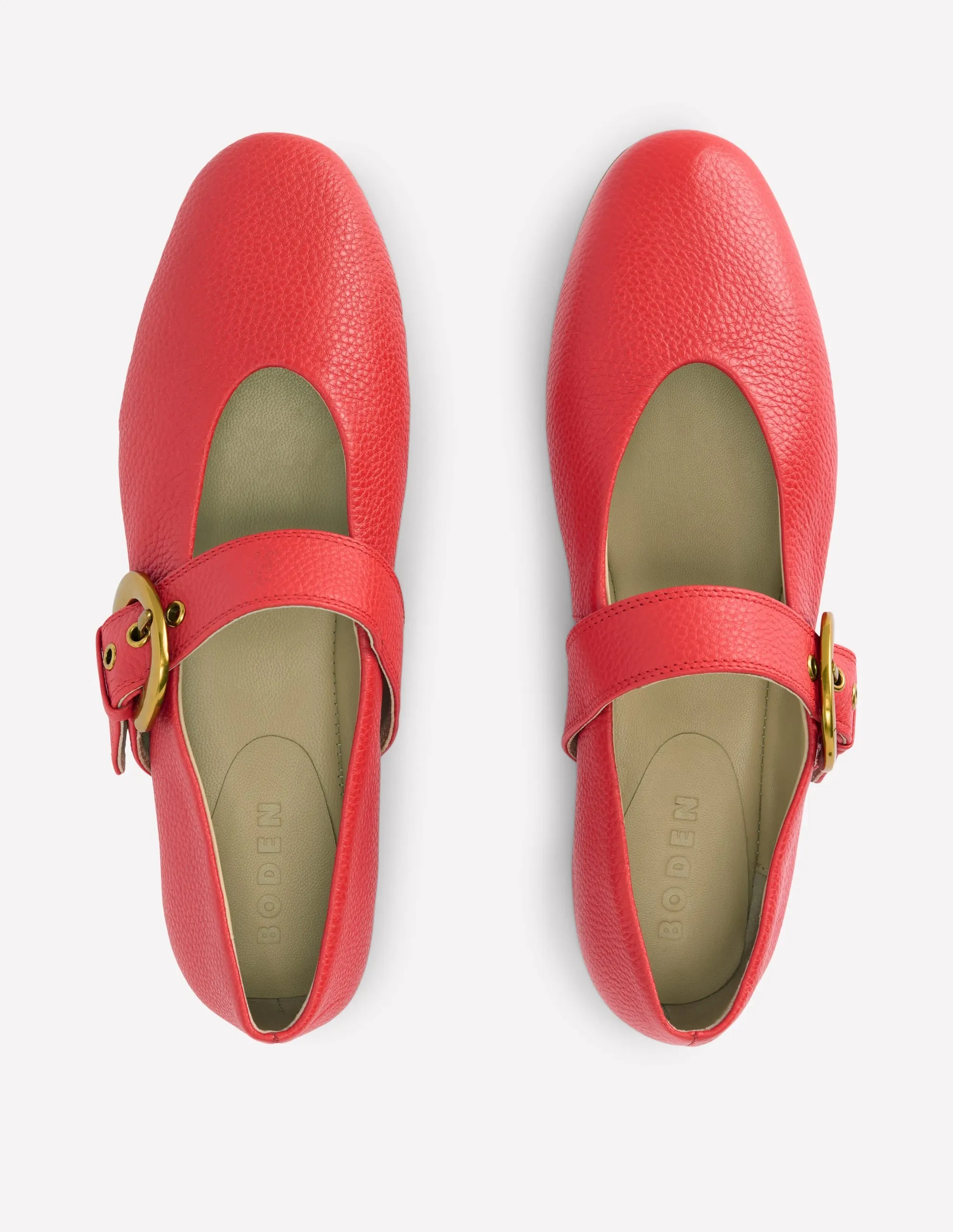 Kylie Flat Buckle Mary Jane-Post Box Red multi occasion