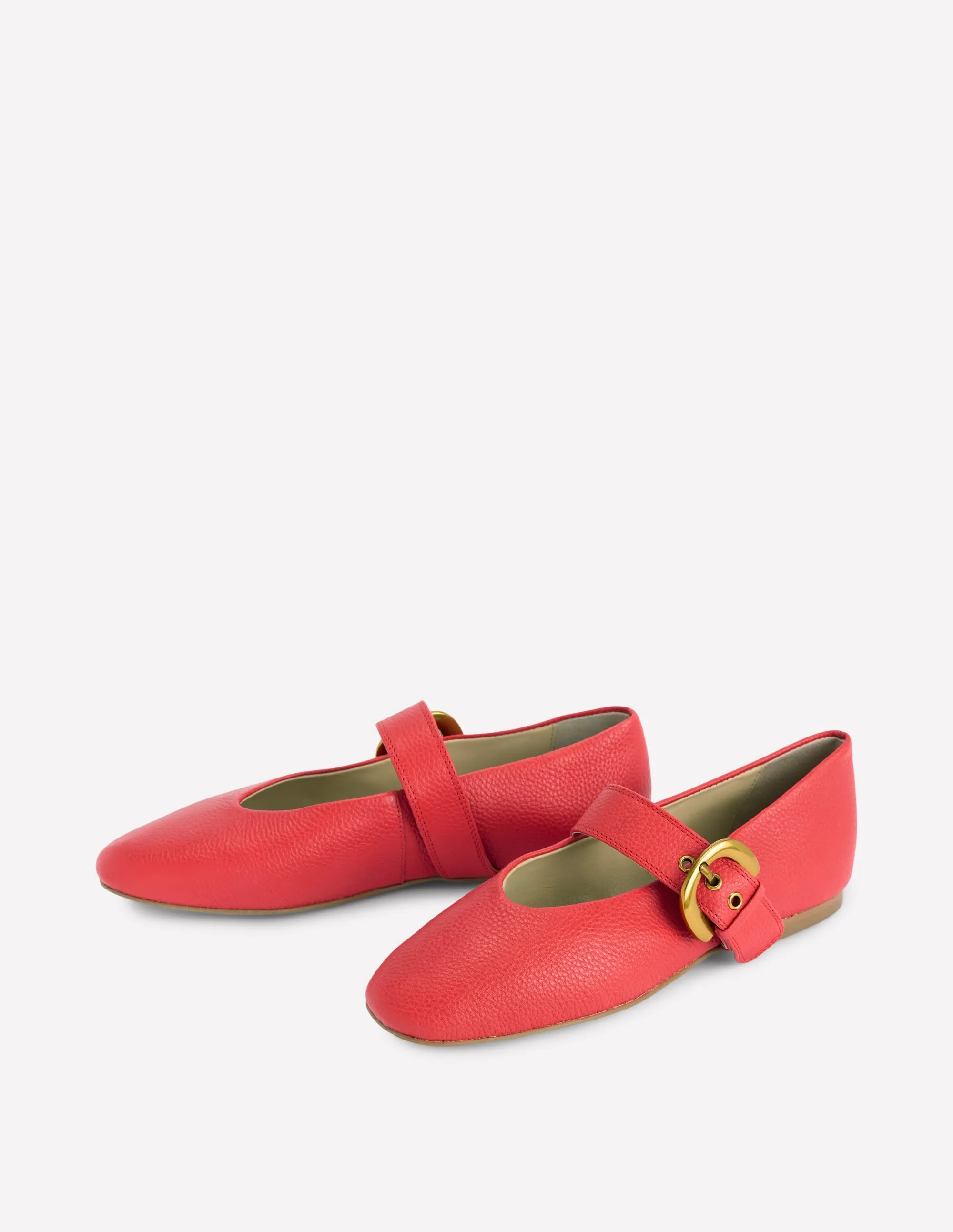 Kylie Flat Buckle Mary Jane-Post Box Red on home