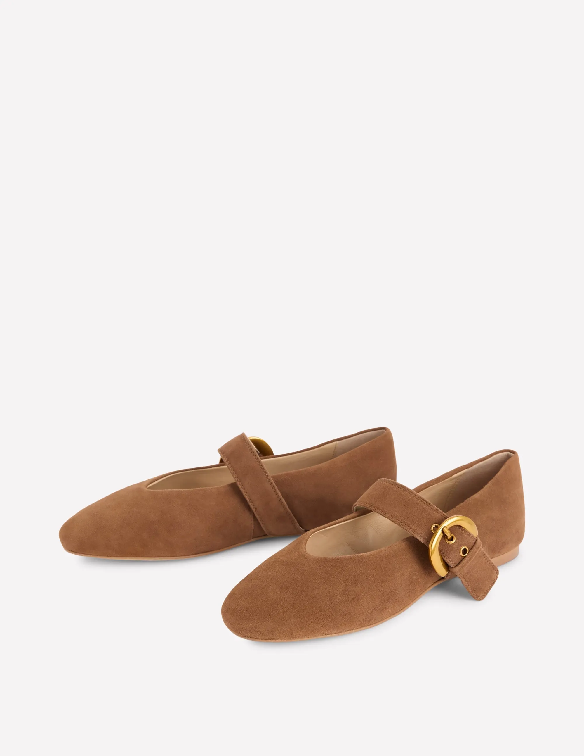 Kylie Flat Buckle Mary Jane-Raw Umber indoor comfort