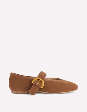 Kylie Flat Buckle Mary Jane-Raw Umber personalized fit