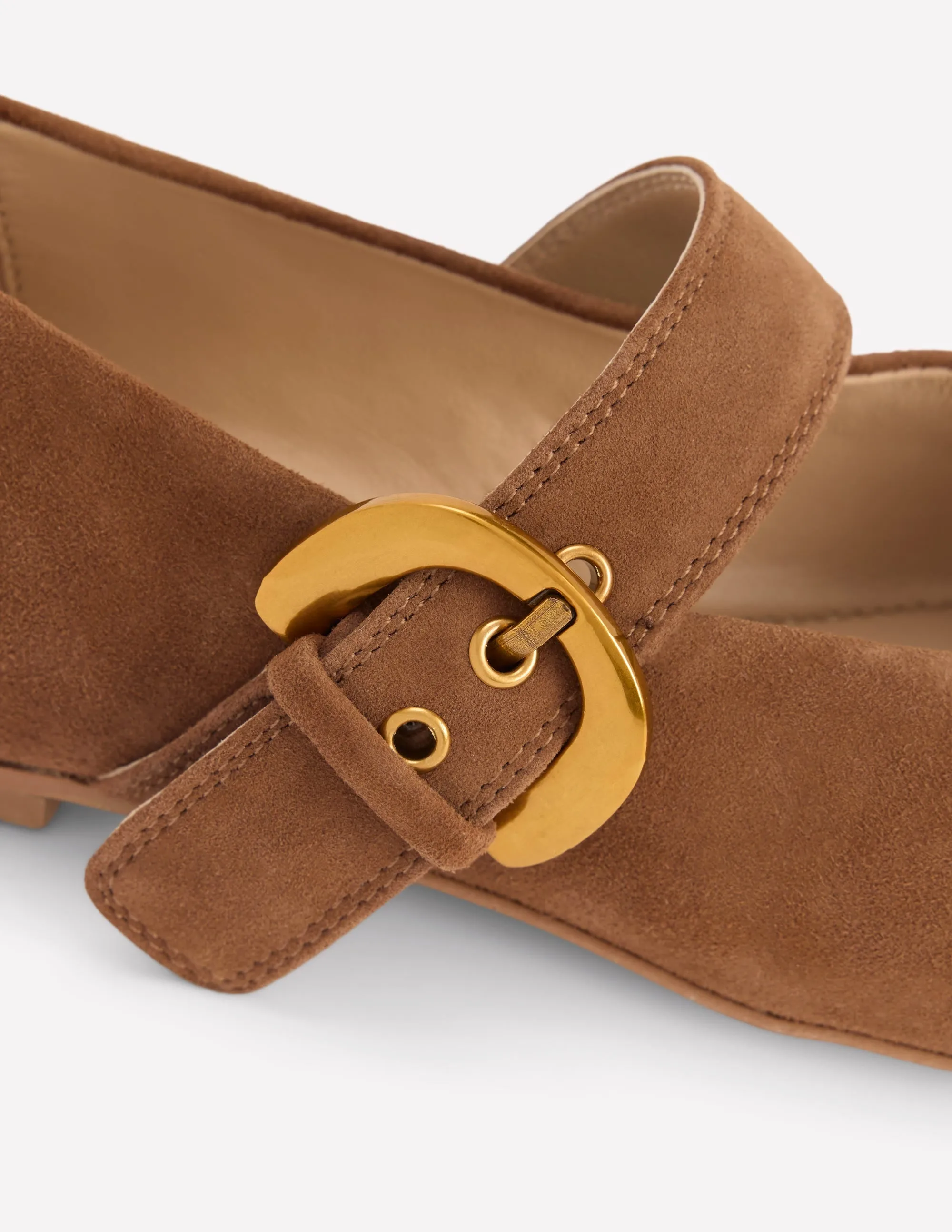 Kylie Flat Buckle Mary Jane-Raw Umber flexible fit