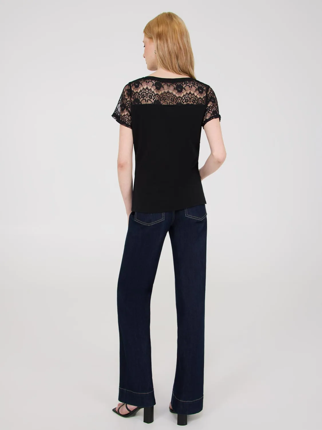Lace Short Sleeve T-Shirt Light Layers