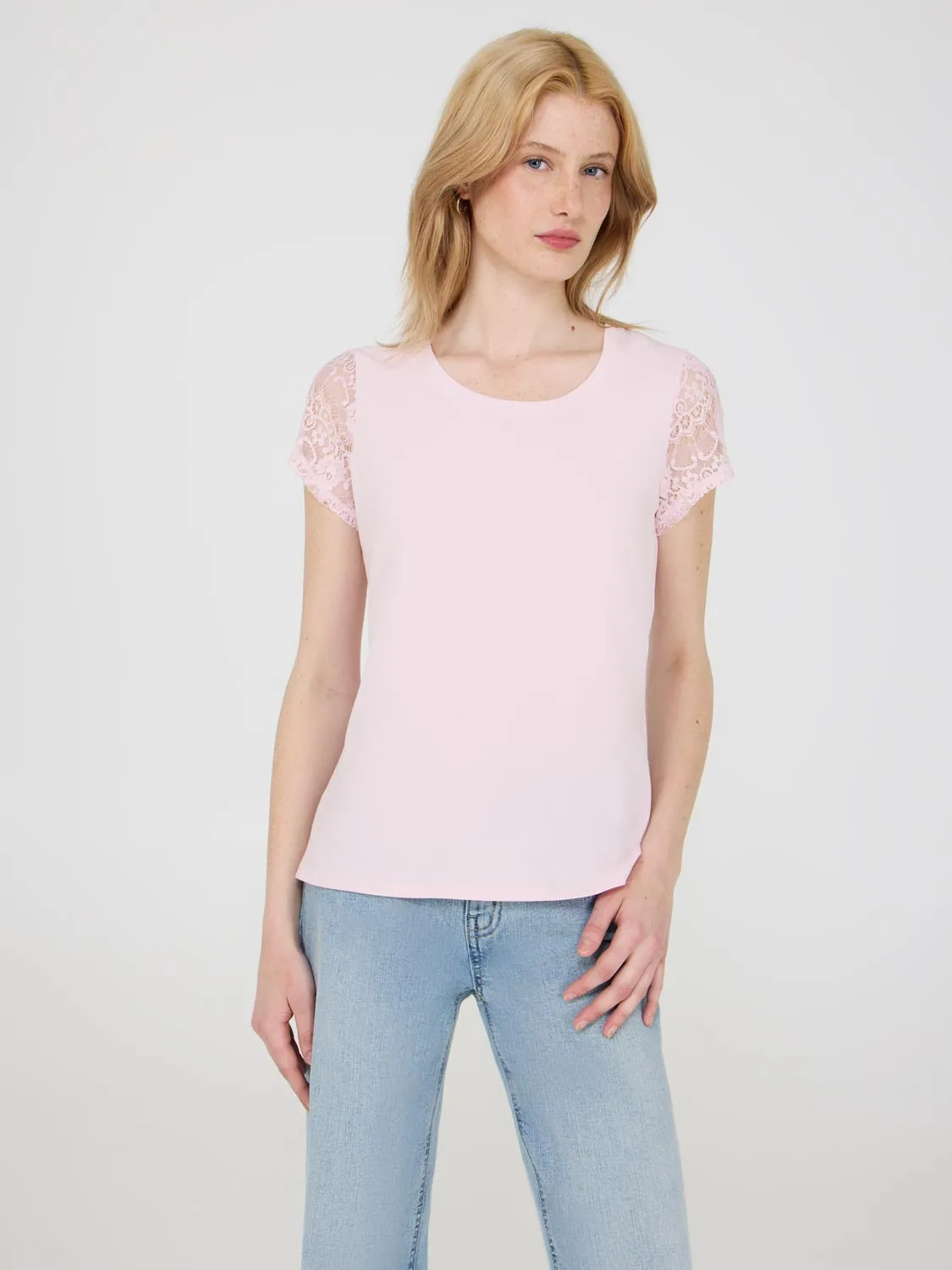 Lace Short Sleeve T-Shirt Daily Express