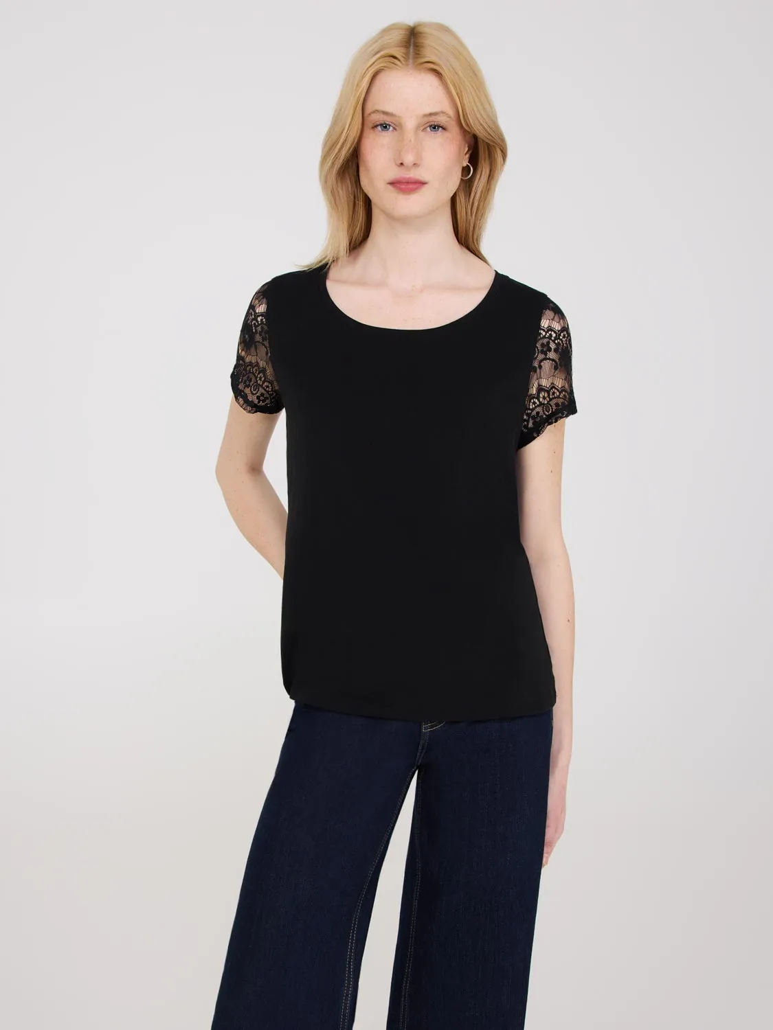Lace Short Sleeve T-Shirt Minimal Cool