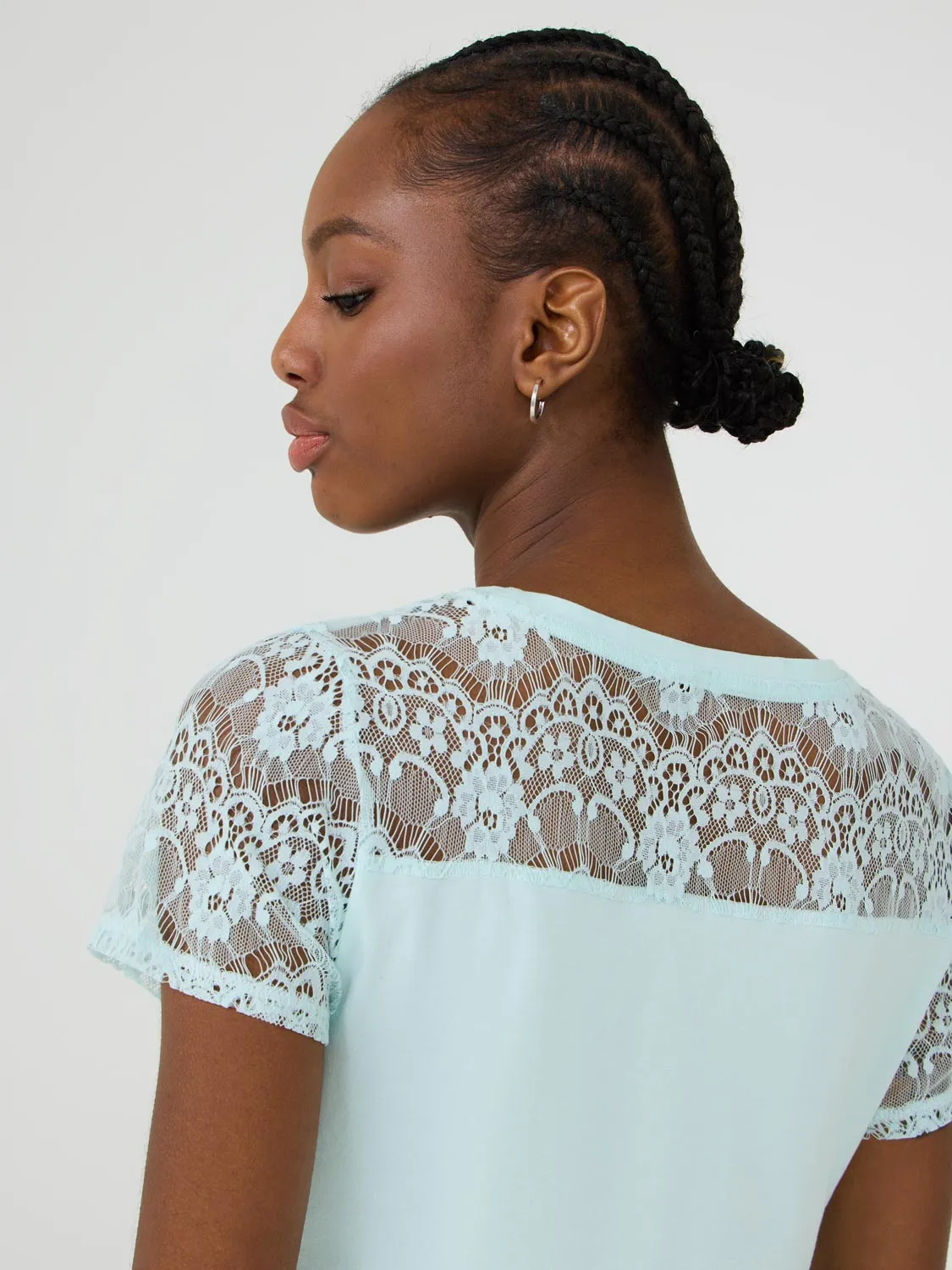 Lace Short Sleeve T-Shirt Winter Base