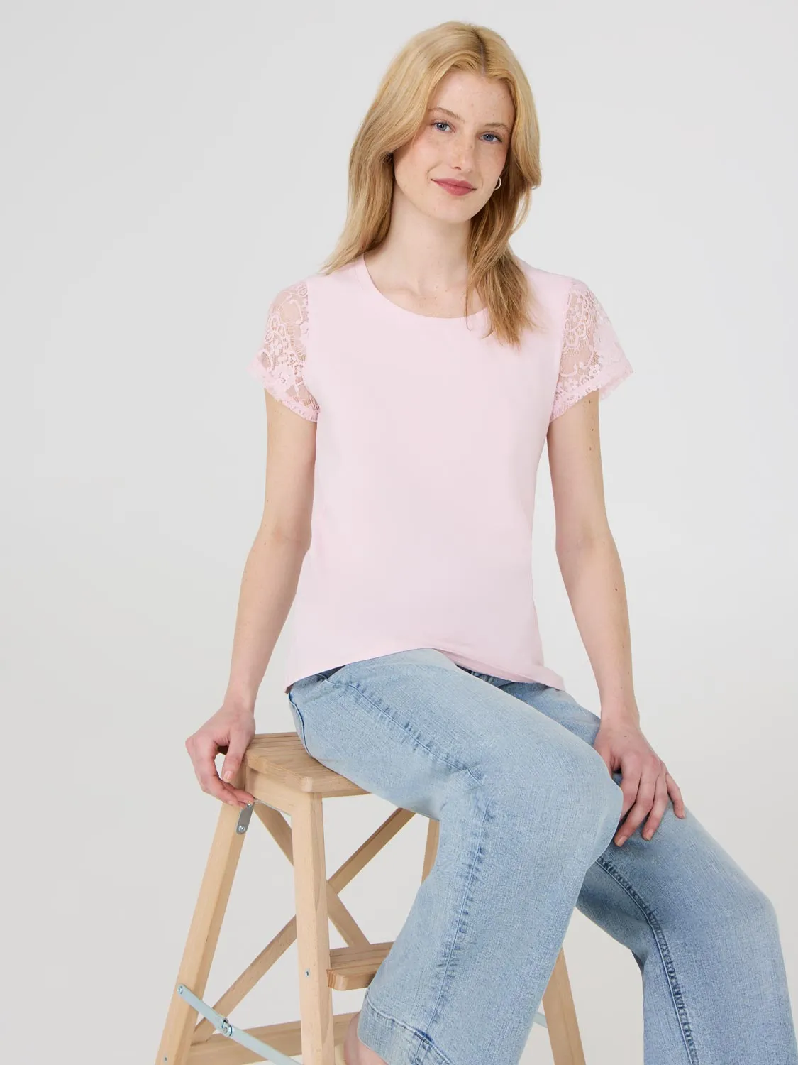 Lace Short Sleeve T-Shirt Nature Days