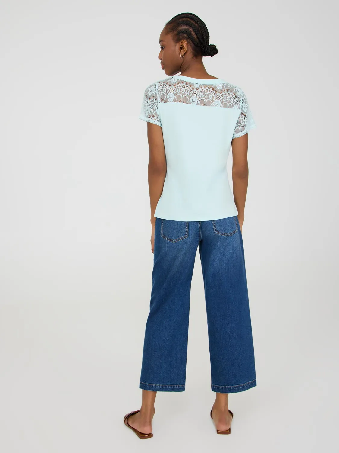 Lace Short Sleeve T-Shirt Sunset Feels