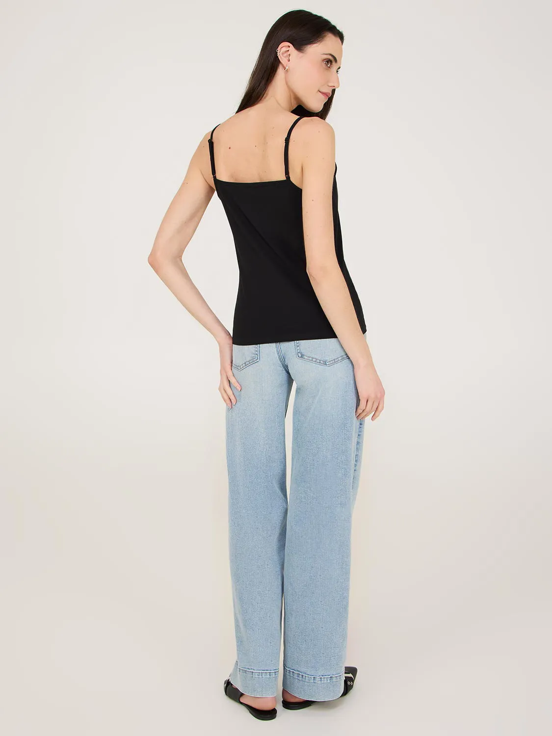 Lace Trim V-Neck Tank Top modern edge