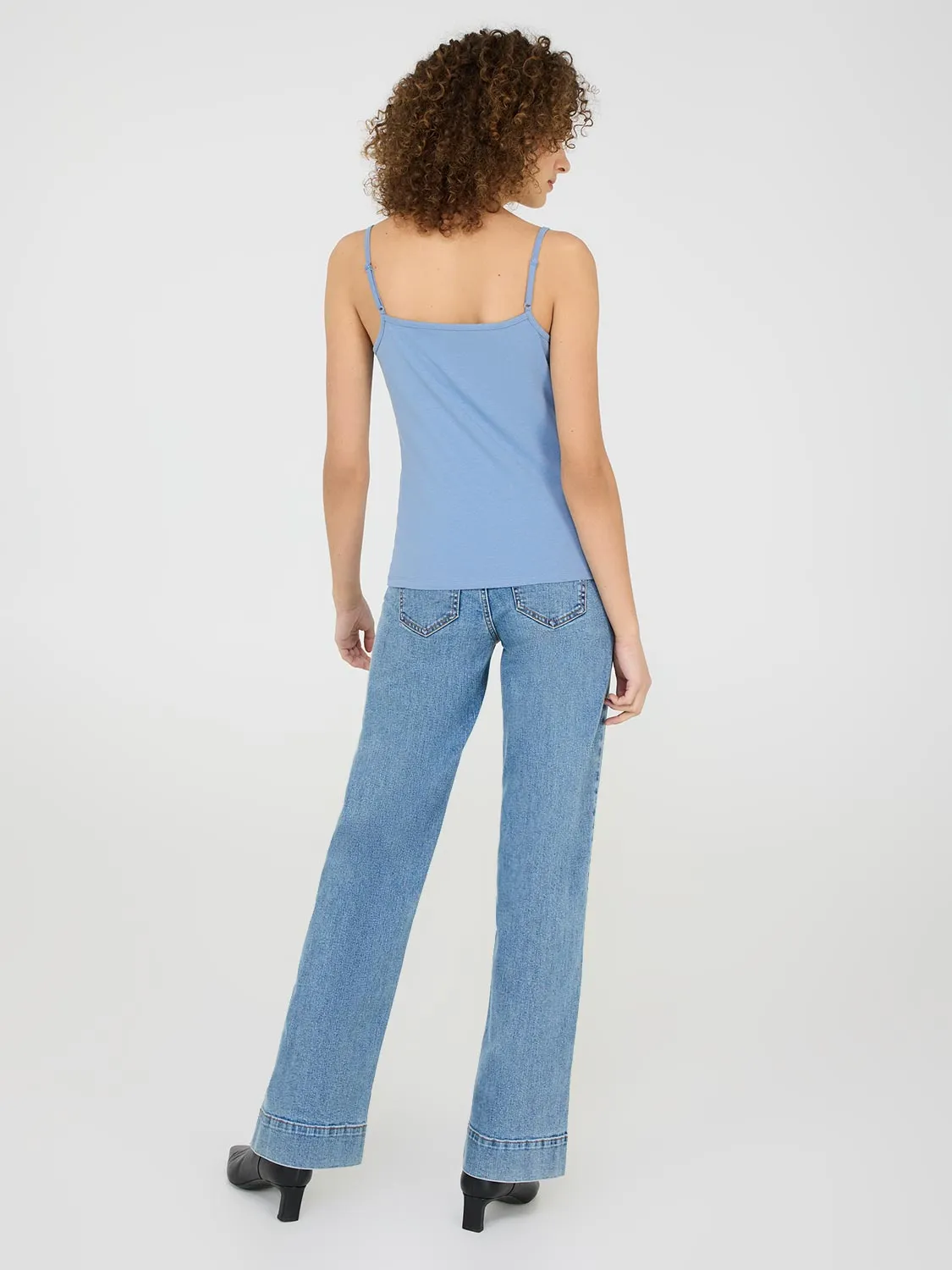 Lace Trim V-Neck Tank Top breathable base