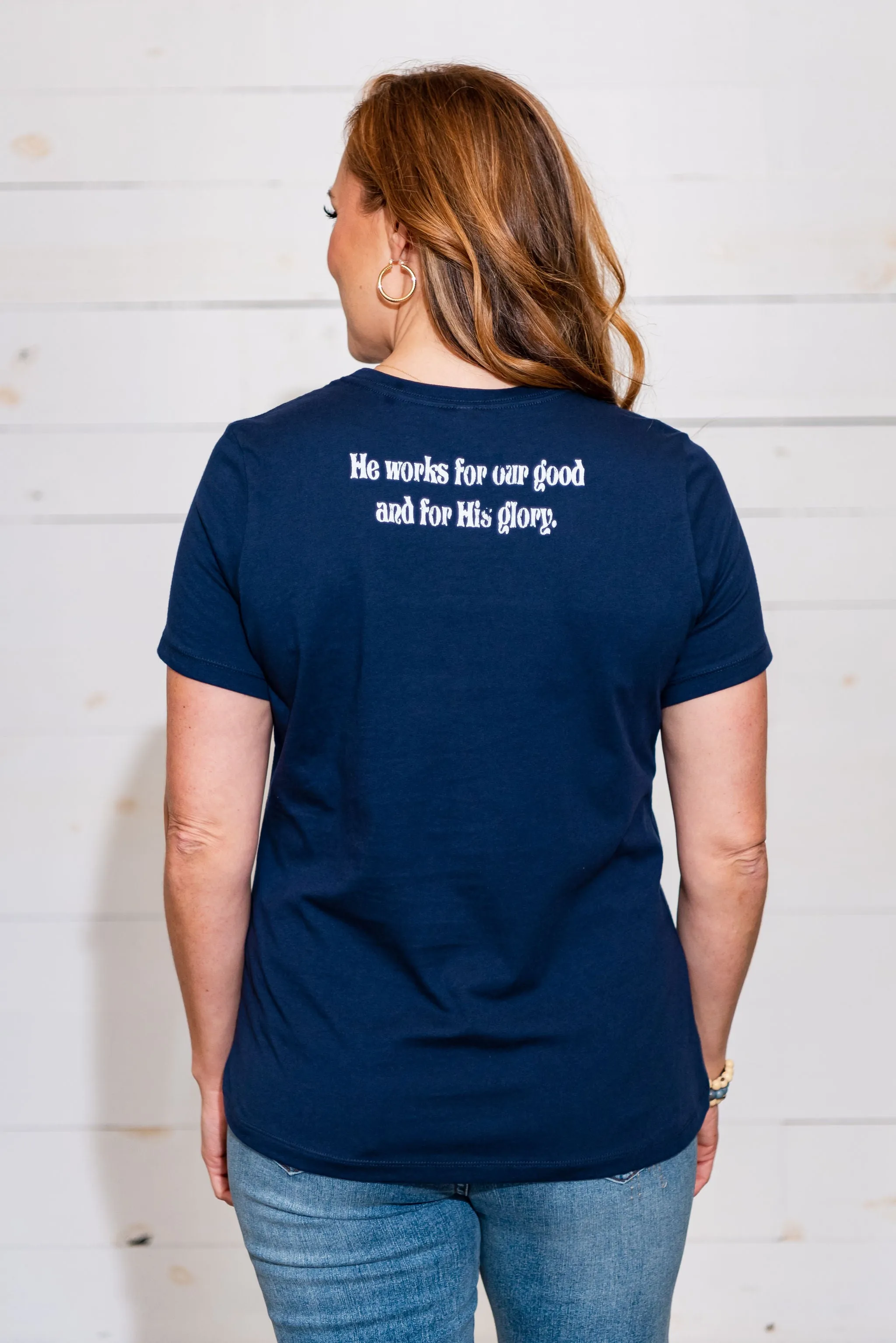 Ladies Glory Navy T-Shirt Iconic Shape