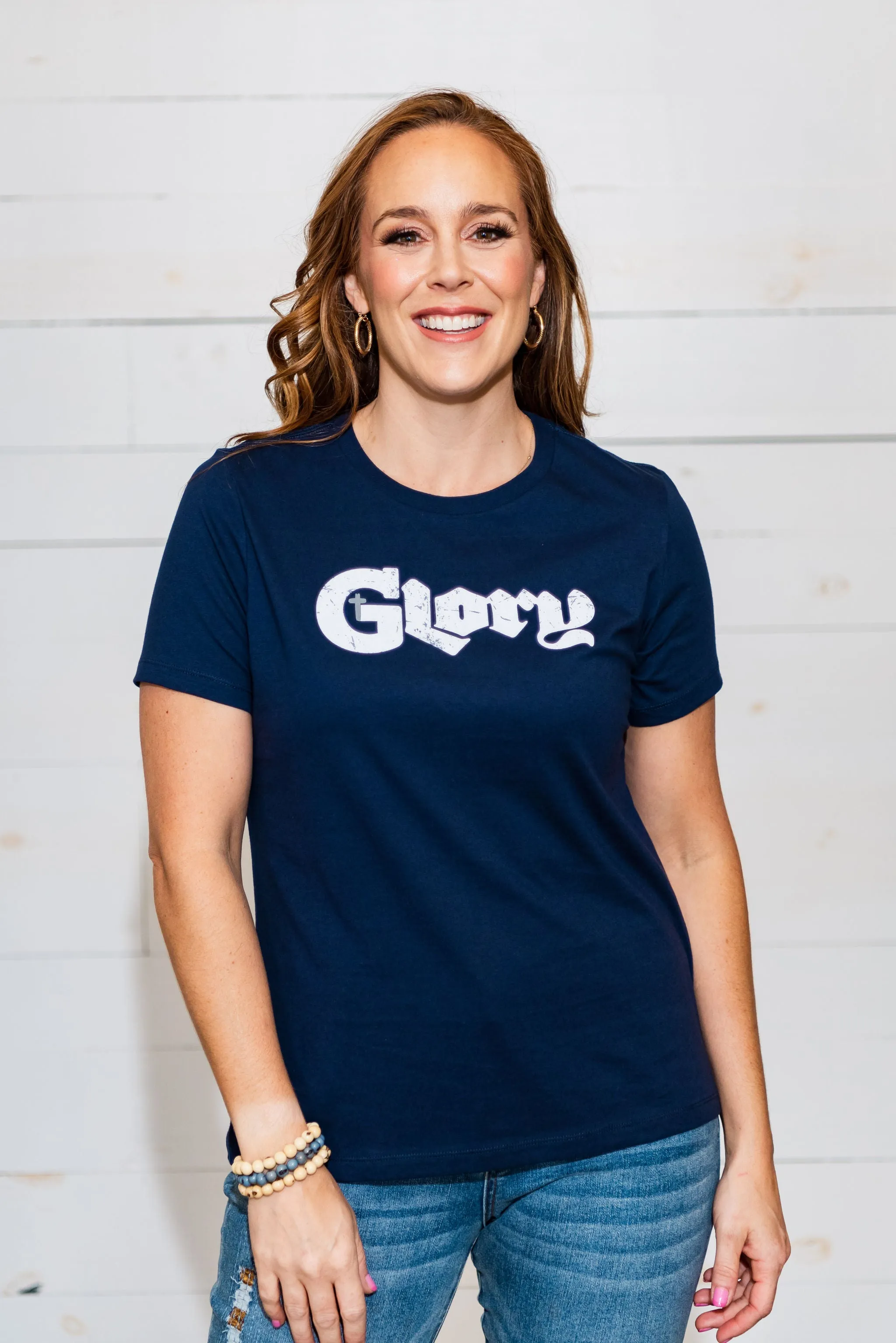 Ladies Glory Navy T-Shirt Perfect Match