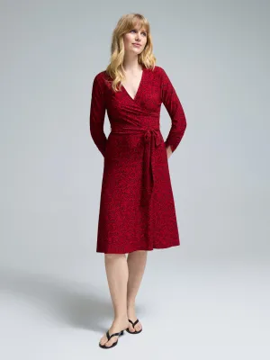 Leaf Print A-Line Midi Dress fashion vibe