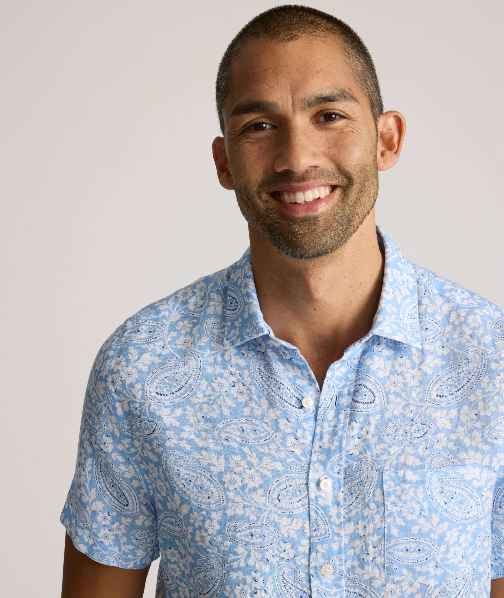 Linen Short-Sleeve Turner Shirt Zen Wear