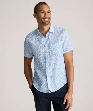 Linen Short-Sleeve Turner Shirt Essential Cut