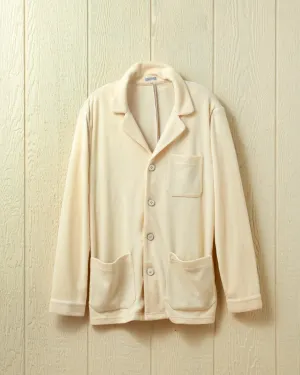 Loafer Jacket in Antique White Terrycloth road trip layer