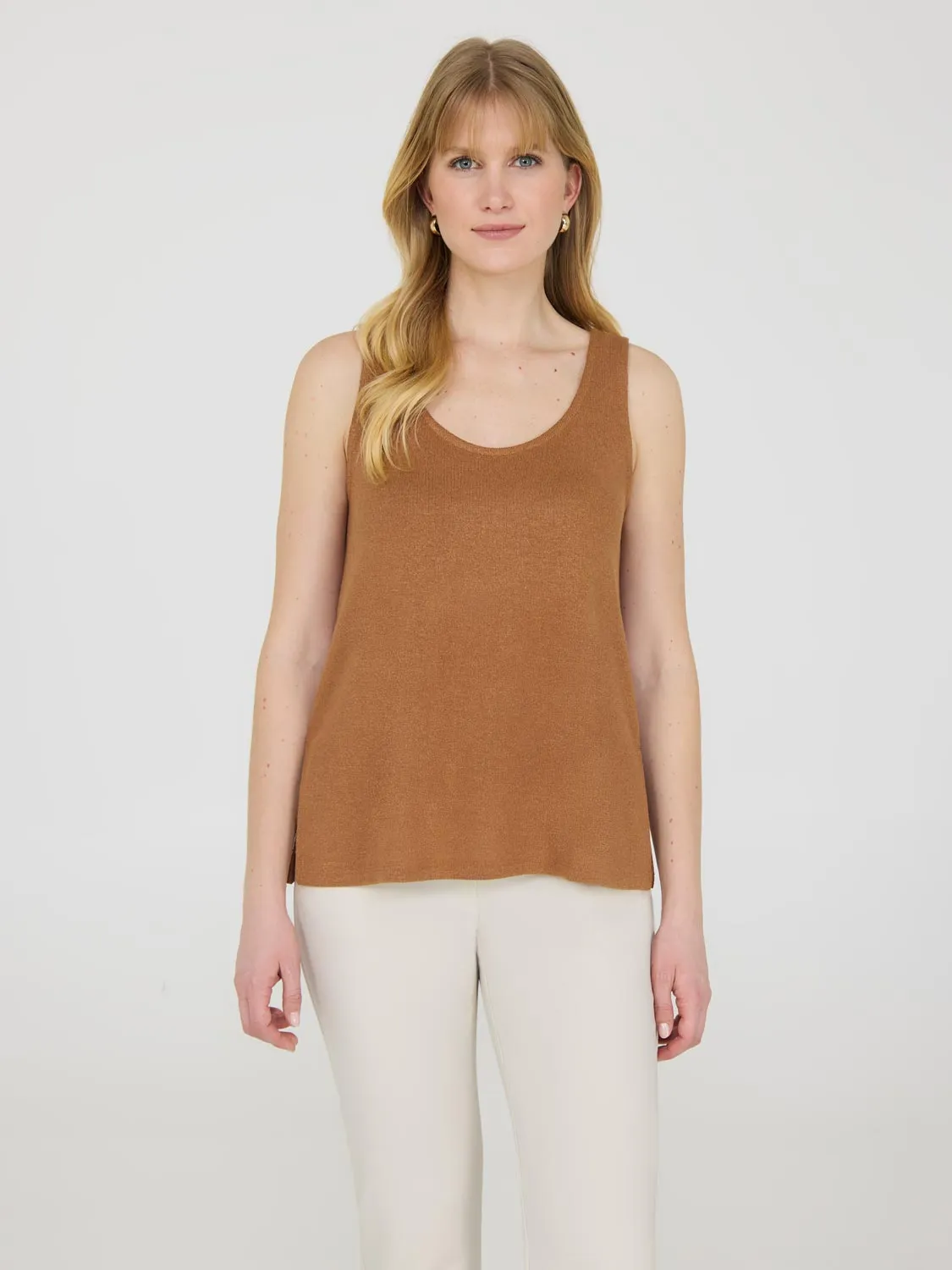Loose Knit Sweater Tank Top Cozy Feels