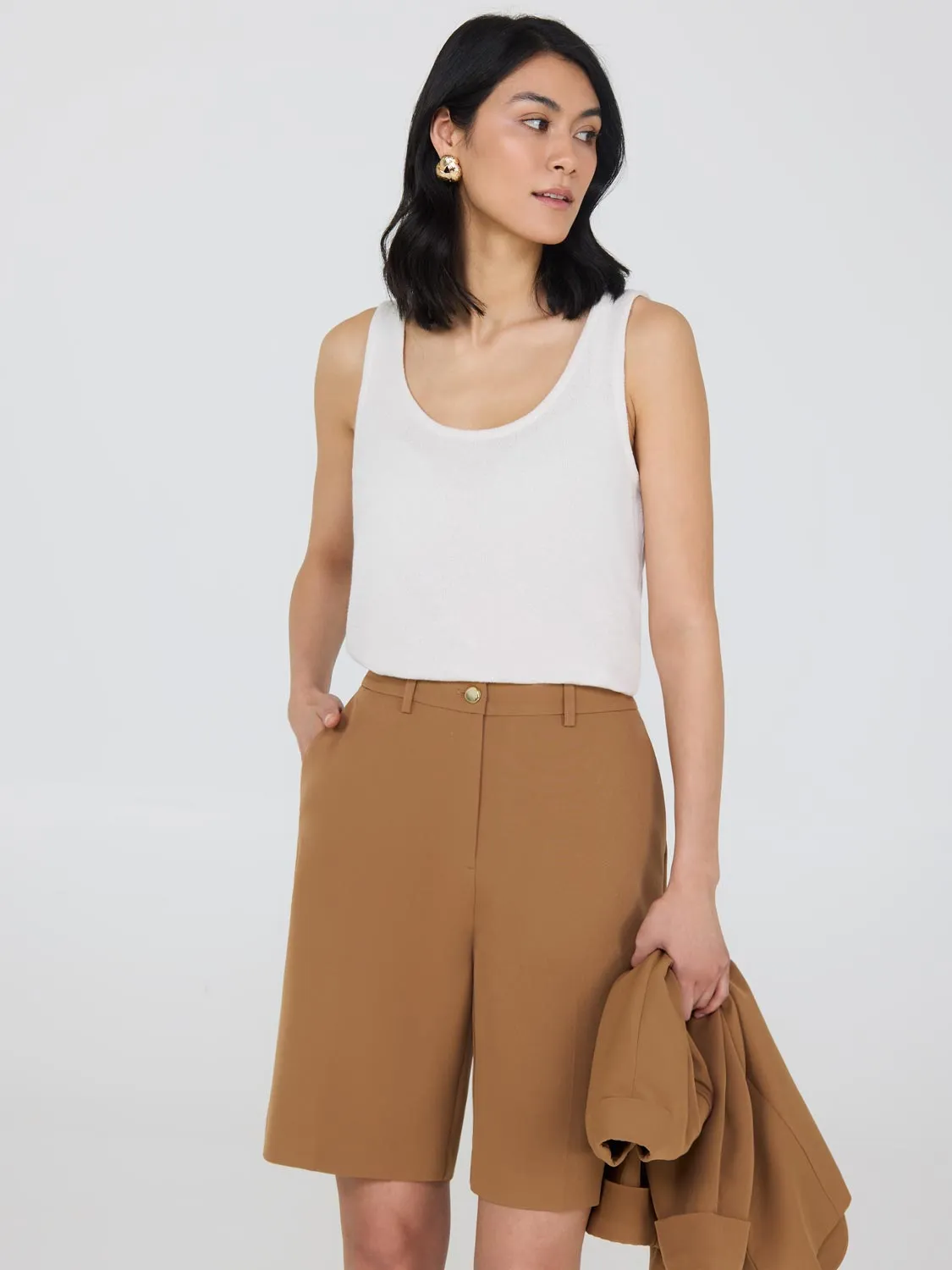 Loose Knit Sweater Tank Top Edgy Style