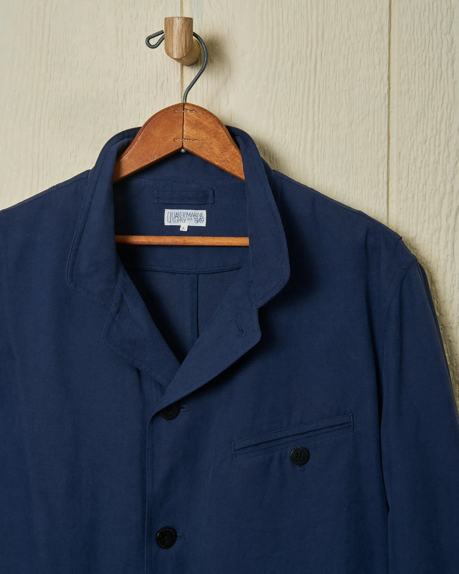 Lorimer Jacket in Navy bold silhouette outer